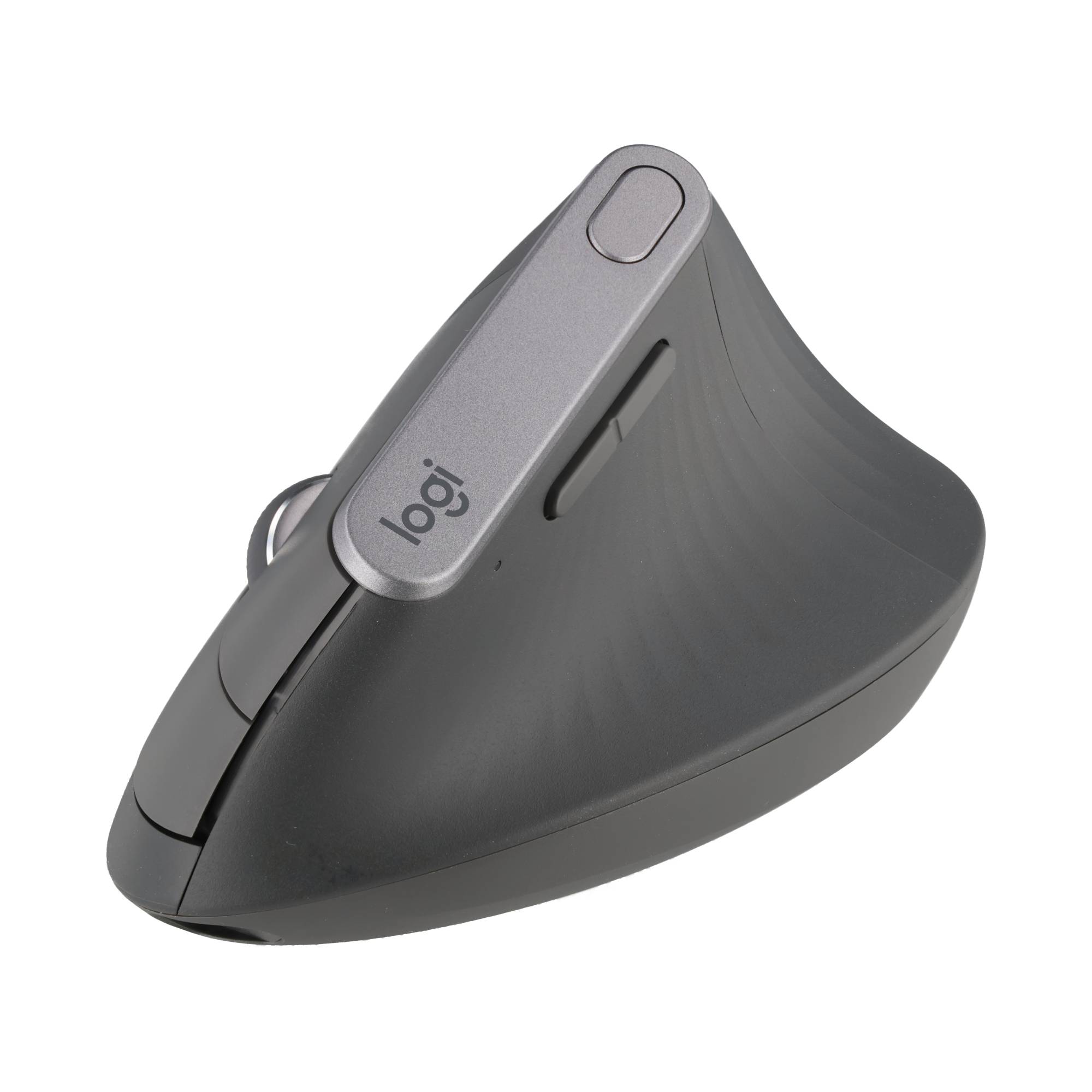 Logitech Maus MX Vertical, Wireless, Unifying, Bluetooth, anthrazit Laser, 4000 dpi, 6 Tasten, Akku, Retail