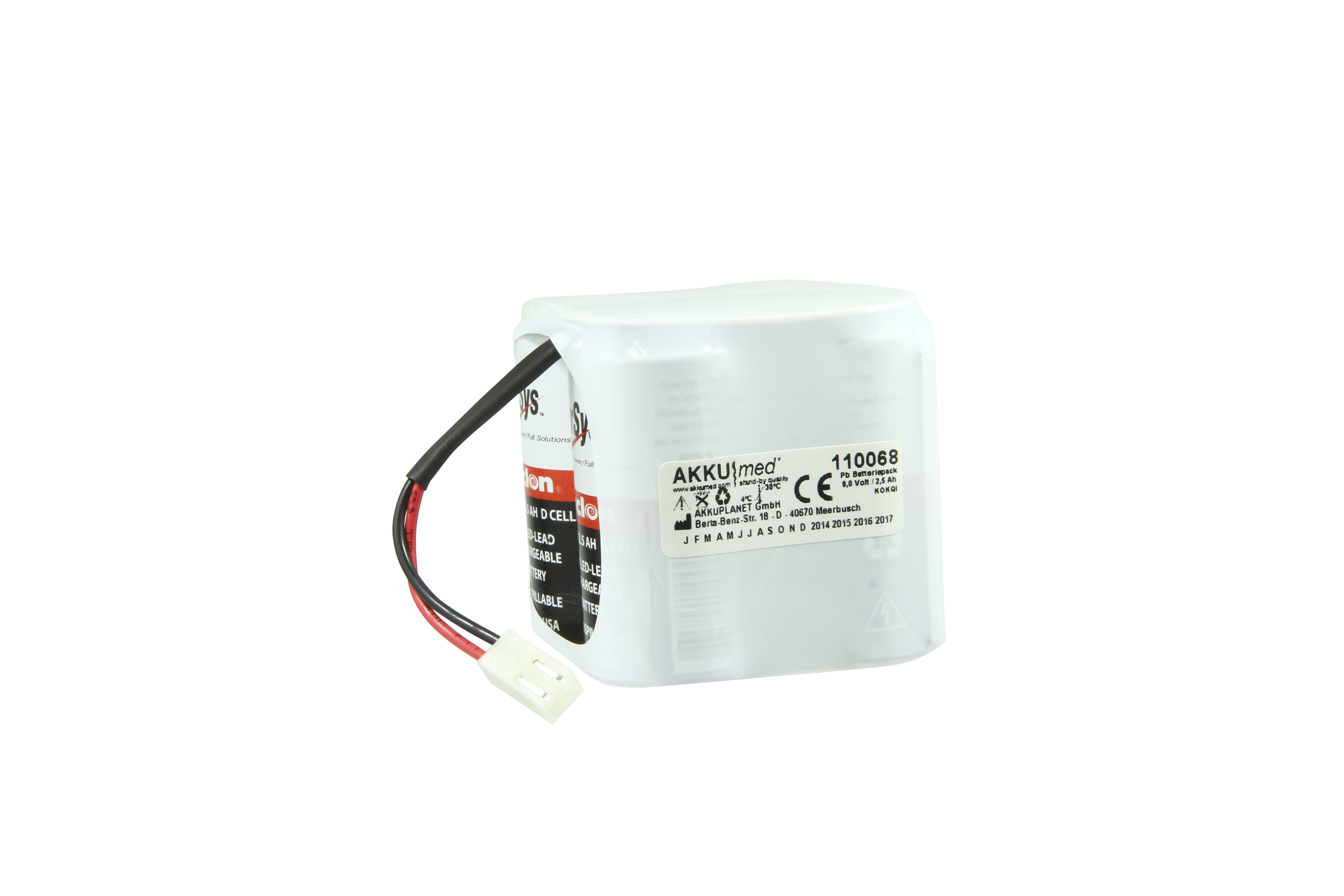 Blei Gel Akku passend für Physio Control Defibrillator Lifestat 200/1600 CE Konform