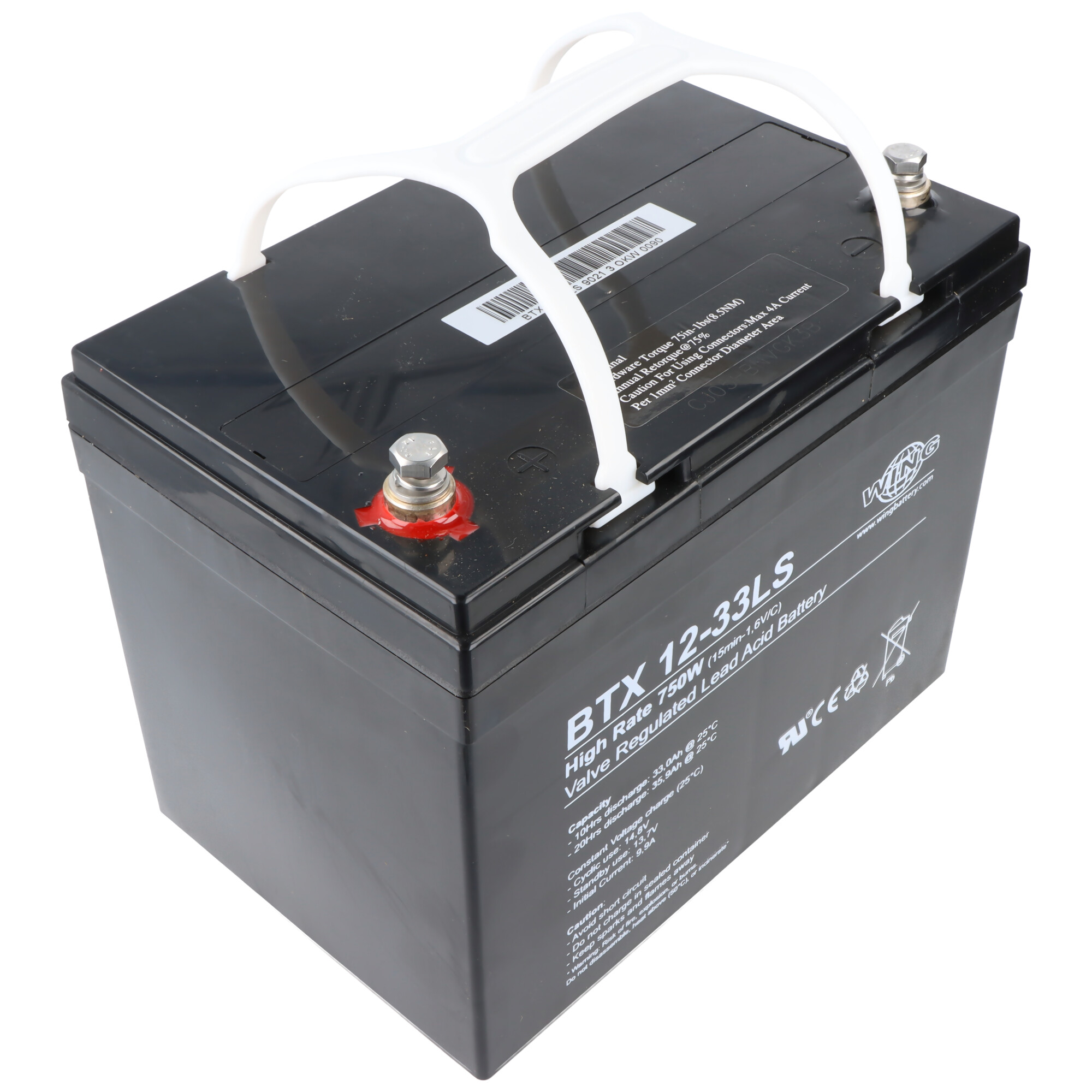 Wing BTX12-33LS 12V 33Ah high rate hochstromfähig Bleiakku AGM Blei Gel Akku