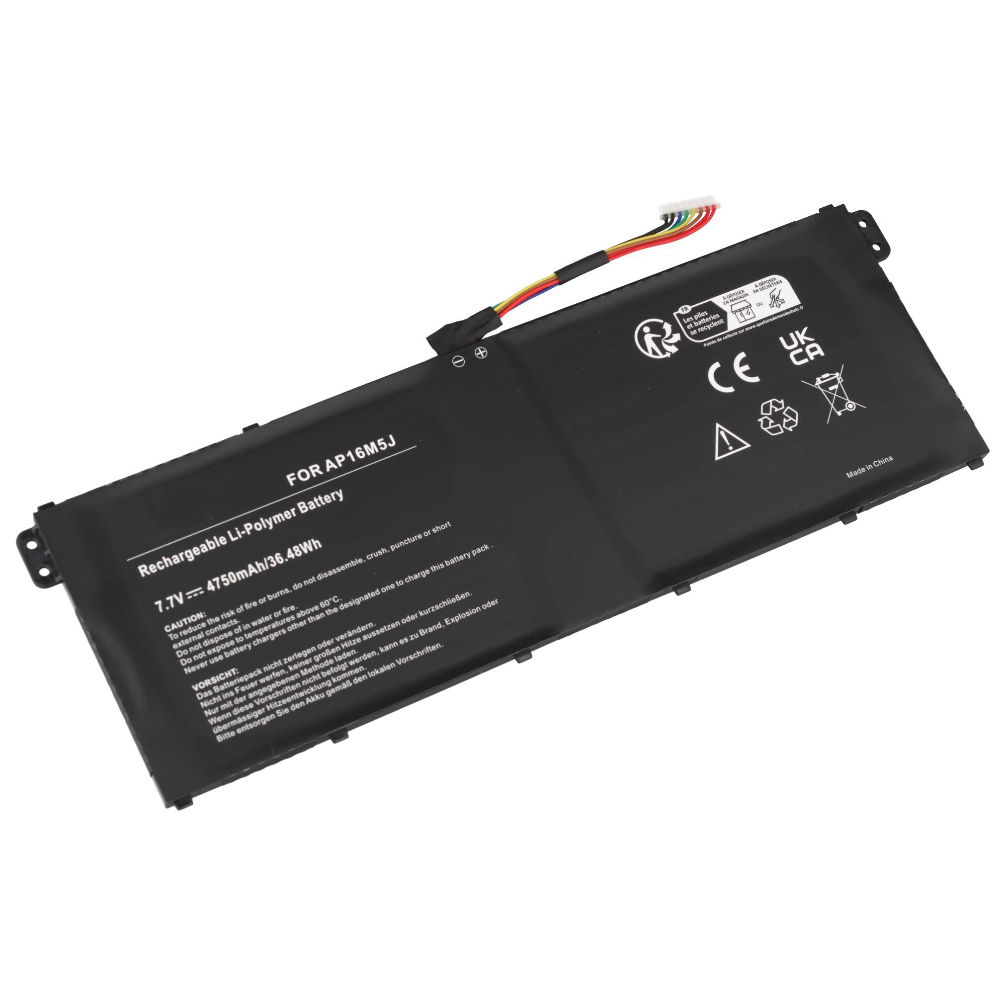 Akku passend für Acer Aspire 3 A315-21 / AP16M5J Li-Polymer 7,7V 4750mAh