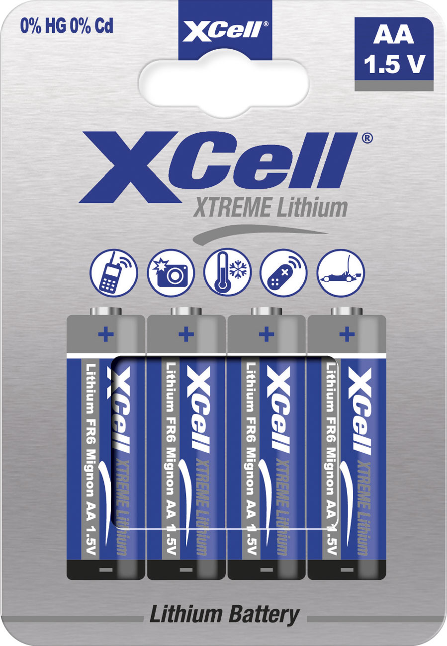 AA, Mignon Lithium Batterie, XTREME Lithium Batterie FR6, L91 1,5V 4er Blister
