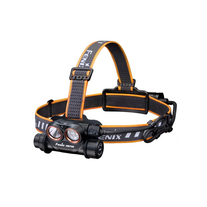 Fenix HM75R LED-Stirnlampe mit bis zu 1.600 Lumen, mit Power-Extender für Nutzung von zwei Stromquellen, dreifarbiger Scheinwerfer, Powerbank-Funktion