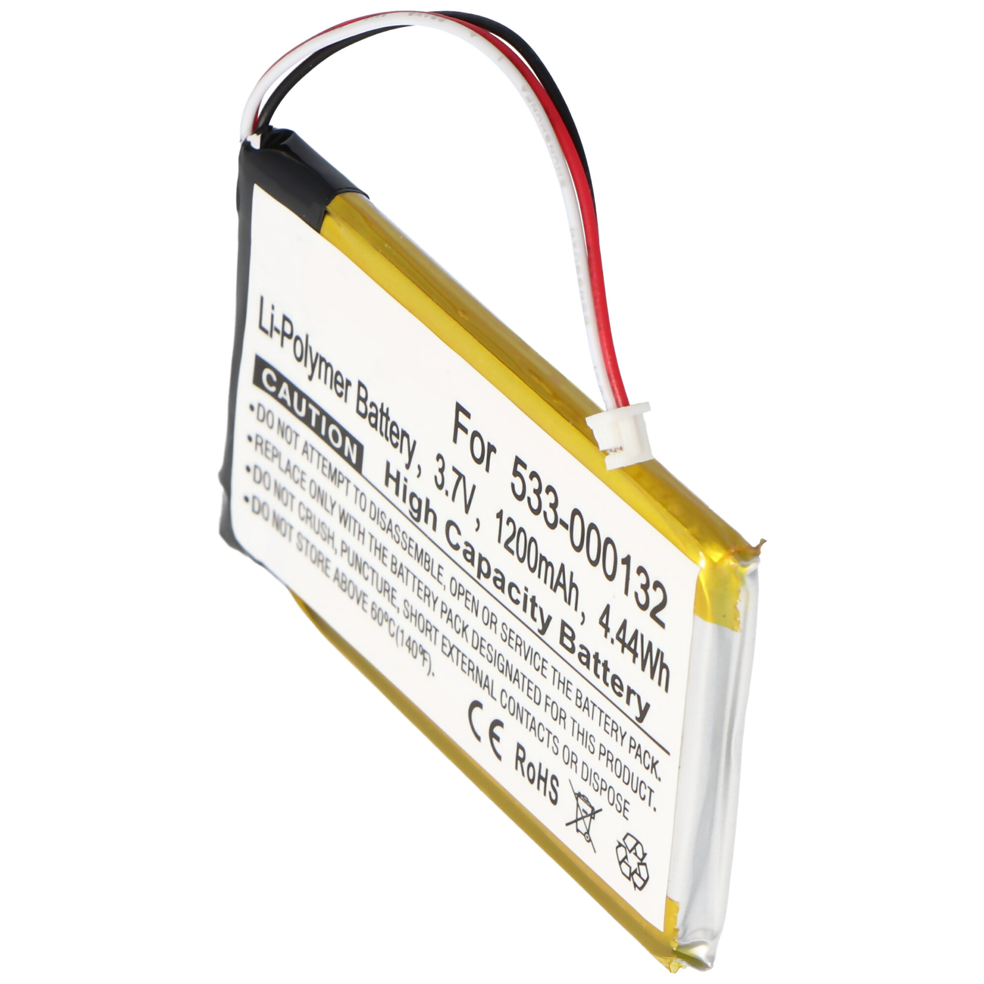 Akku passend für Logitech G533, G933 Li-Polymer 533-000132 3,7V 1200mAh 4,4Wh ca. 58,68 x 38,44 x 8,30mm