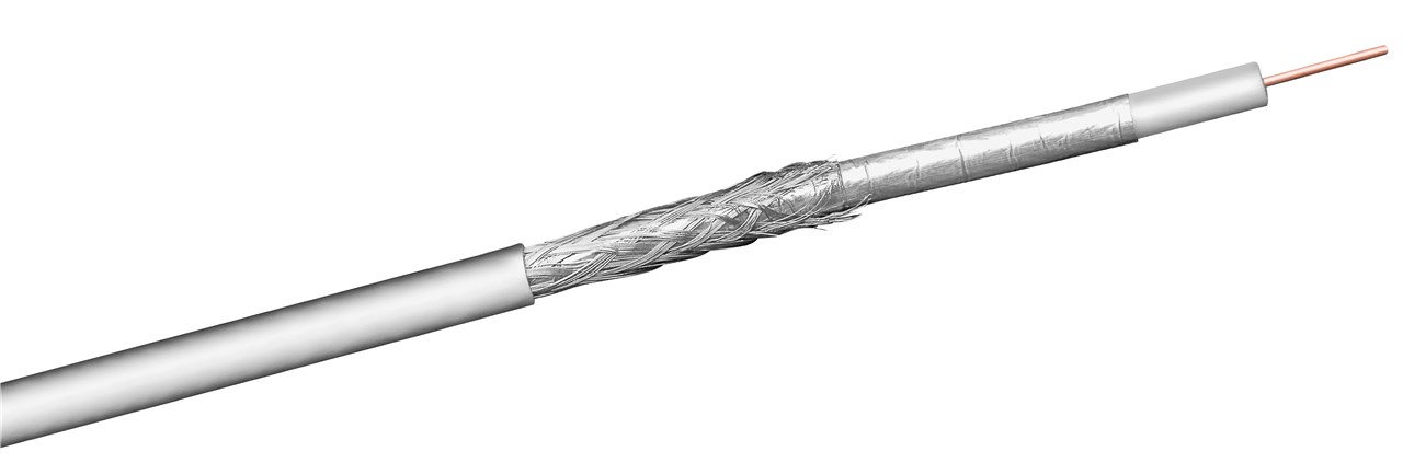 Goobay 100 dB SAT-Koaxialkabel, doppelt geschirmt, CCS - Koax-Kabel für digitale SAT- und BK-Kabelanlagen