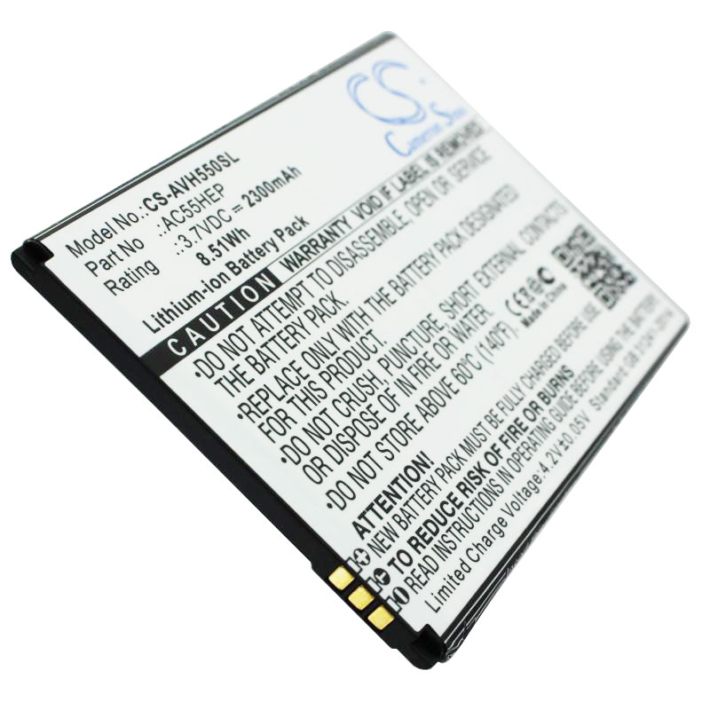 Akku passend für den Archos AC55HEP Akku Archos A55 Helium, Helium +, Helium Plus, Abmessungen 88 x 64 x 4.20mm