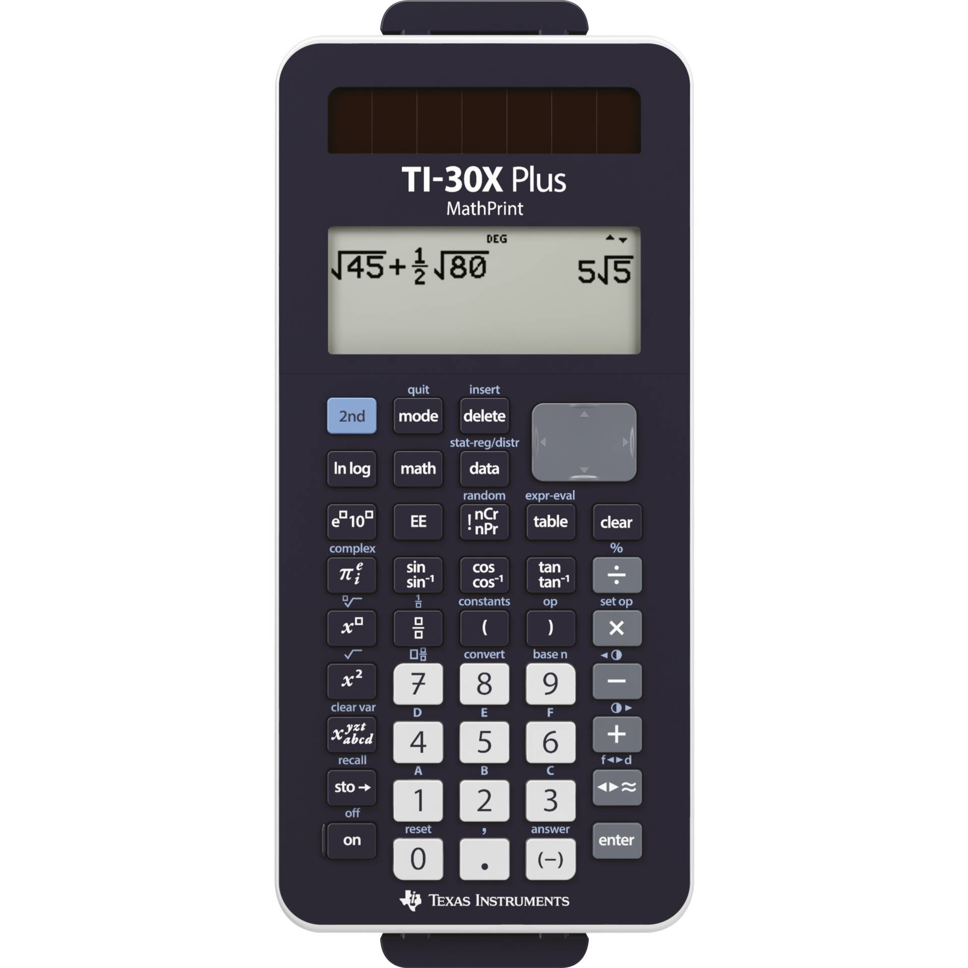 Texas Instruments TI 30X PLUS MathPrint Wissenschaftlicher Schulrechner, Solar- und Batteriebetrieb