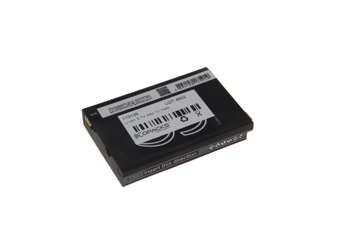 CoPacks Li-Ion Akku passend für Zebra MC45 und ES400 - BTRY-MCXX-3080-01R - 3,7 V 3000 mAh, 68 mm × 44 mm × 9.7 mm