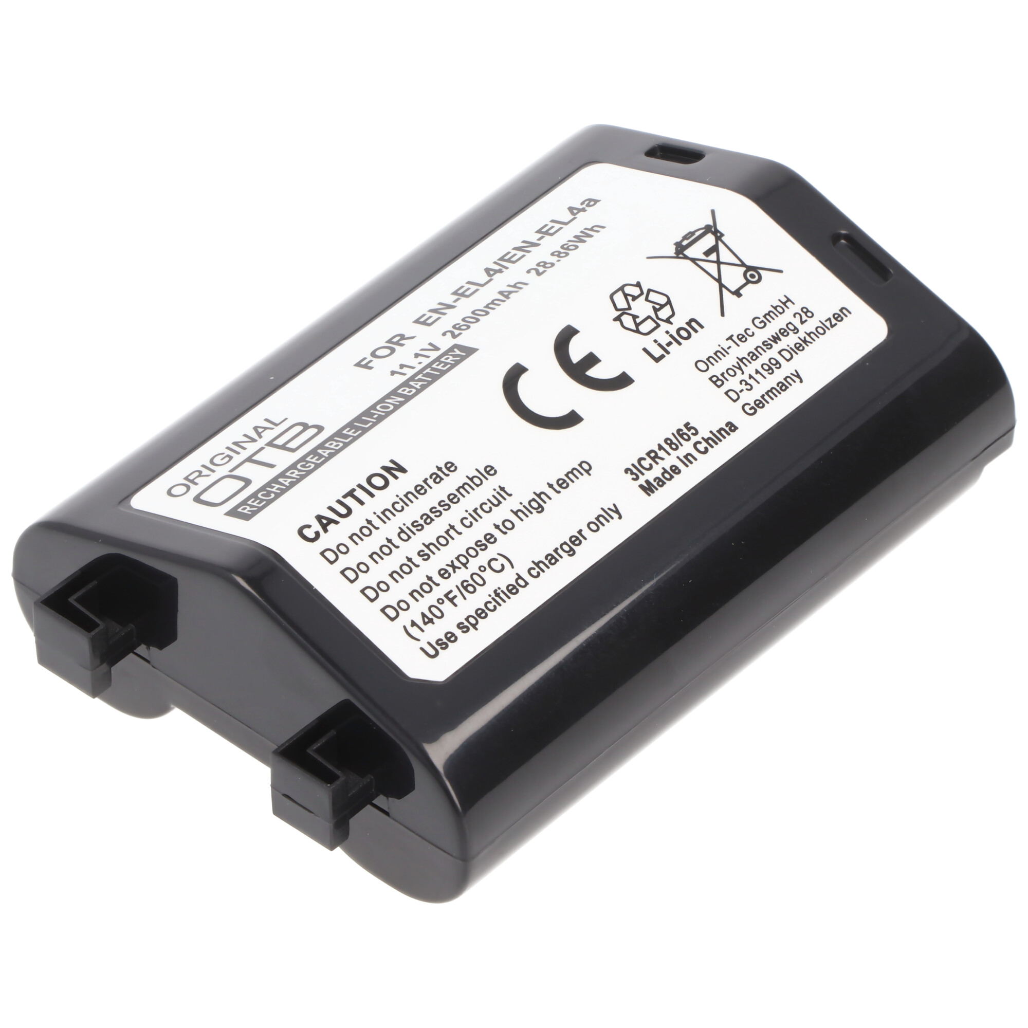 AccuCell Akku passend für Nikon EN-EL4 Akku, F6, D2H, D2X, D3, D3X