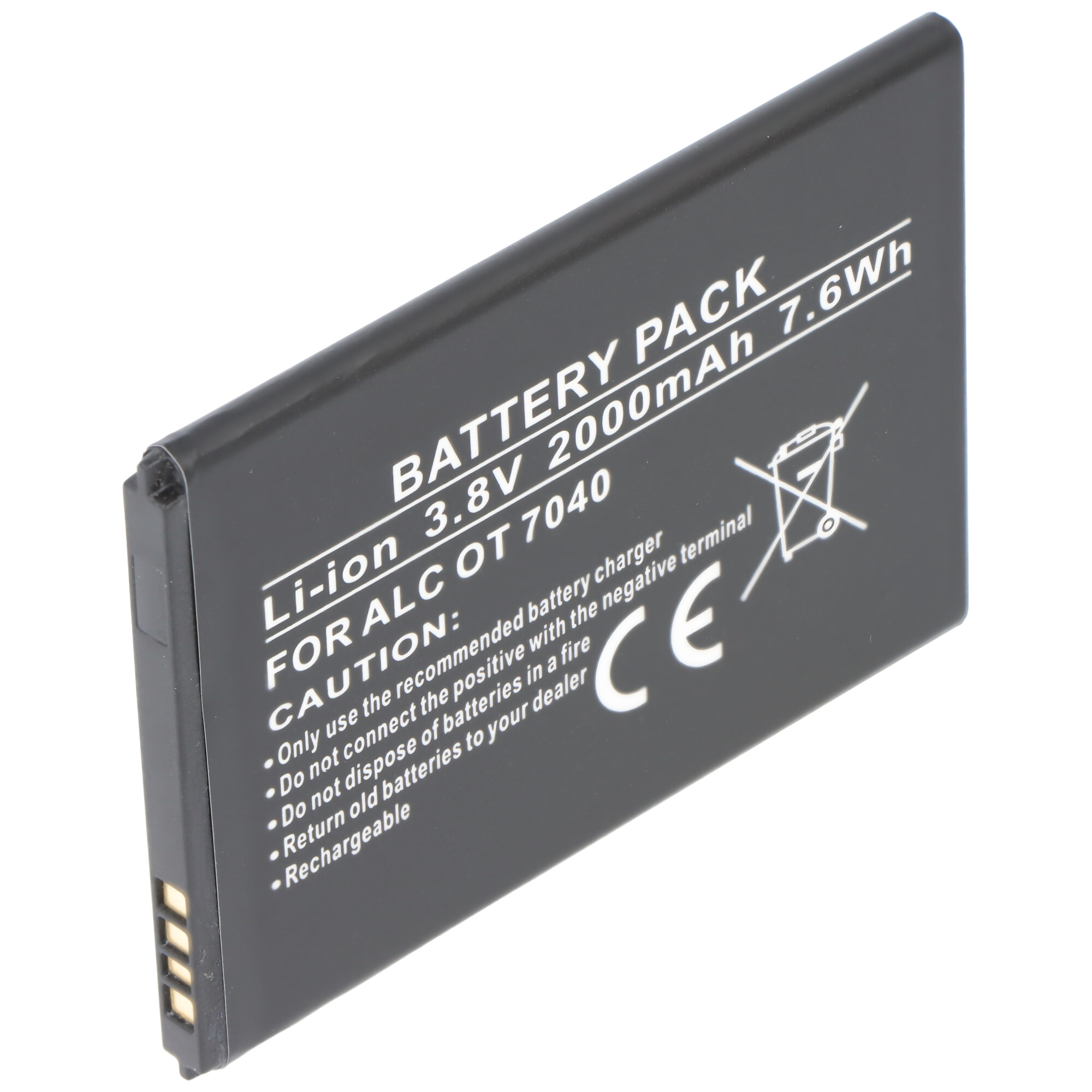 Akku passend für Alcatel One Touch Pop C7, TLi019B1 3,8 Volt, 2000mAh