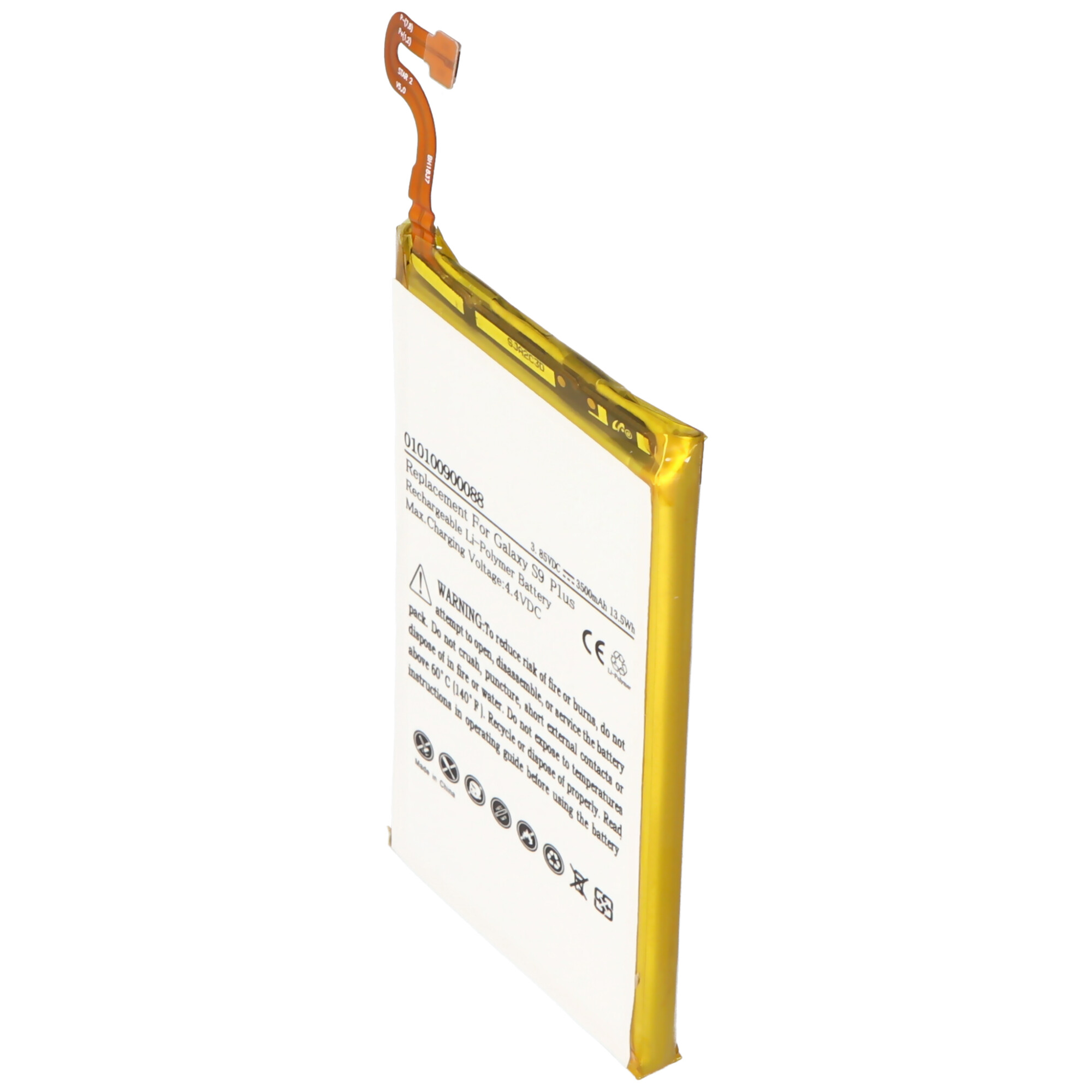 Akku passend für Samsung Galaxy S9 Plus, Li-Polymer, 3,85V, 3500mAh, 13,5Wh, built-in, ohne Werkzeug