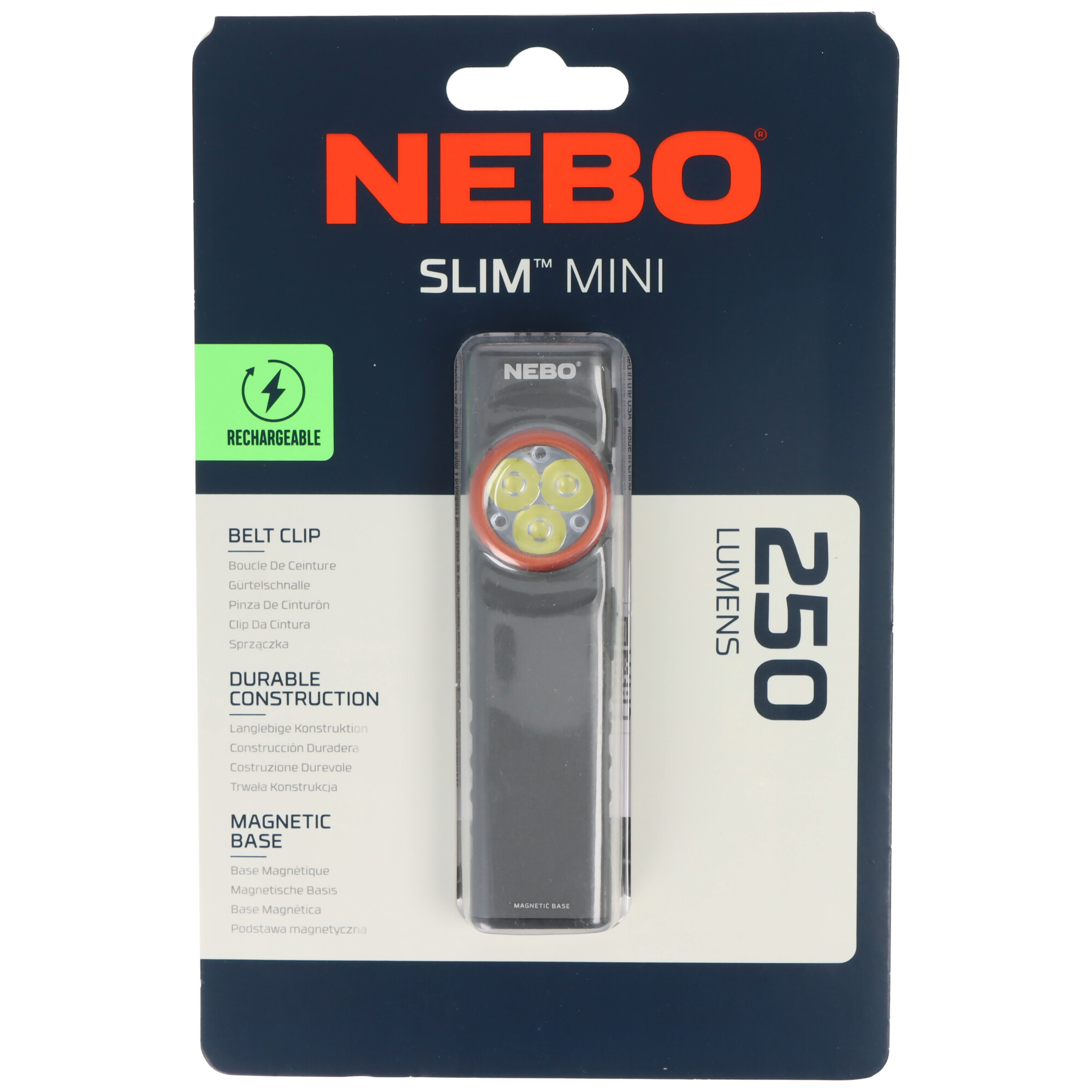 NEBO NEB-FLT-1042-G, die leistungsstarke LED-Taschenlampe mit Magnetfuß & Akku
