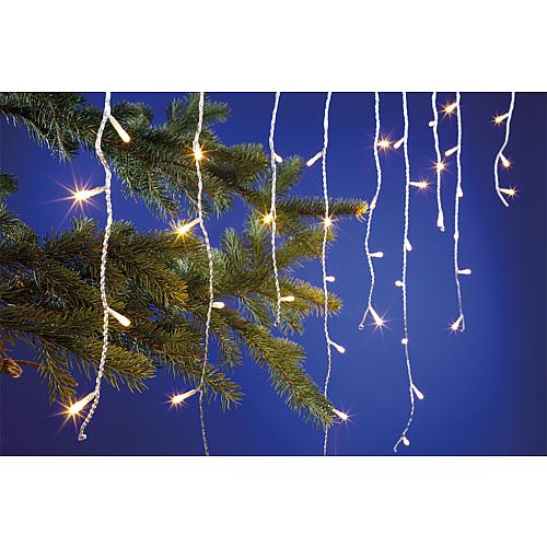 EGB LED-Eisregen-Lichterkette 140 LED transp.Kabel 4027236043478