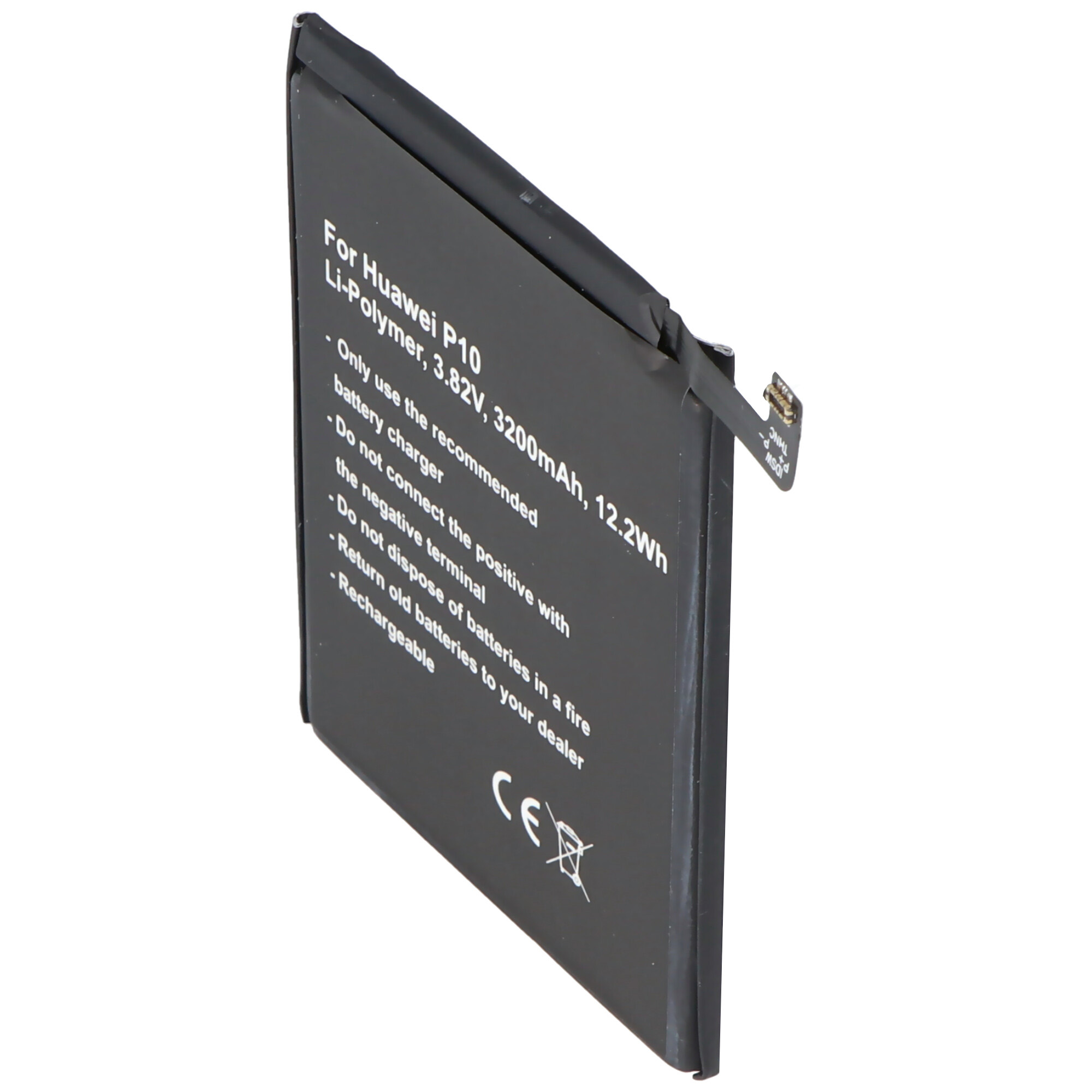 Akku passend für Huawei P10, Li-Polymer, 3,82V, 3200mAh, 12,2Wh, built-in, ohne Werkzeug