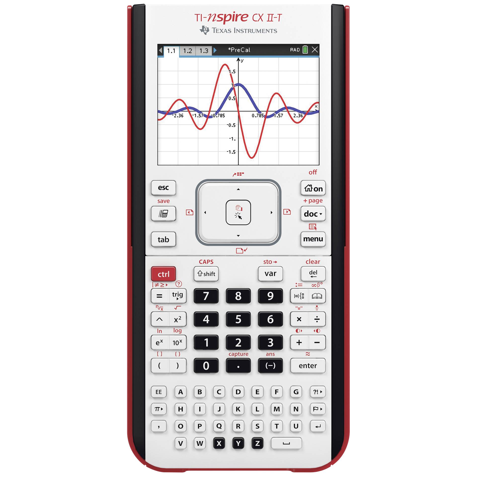 Texas Instruments TI-Nspire CX II T Grafikrechner mit Farbdisplay und Lithium-Ionen-Akku