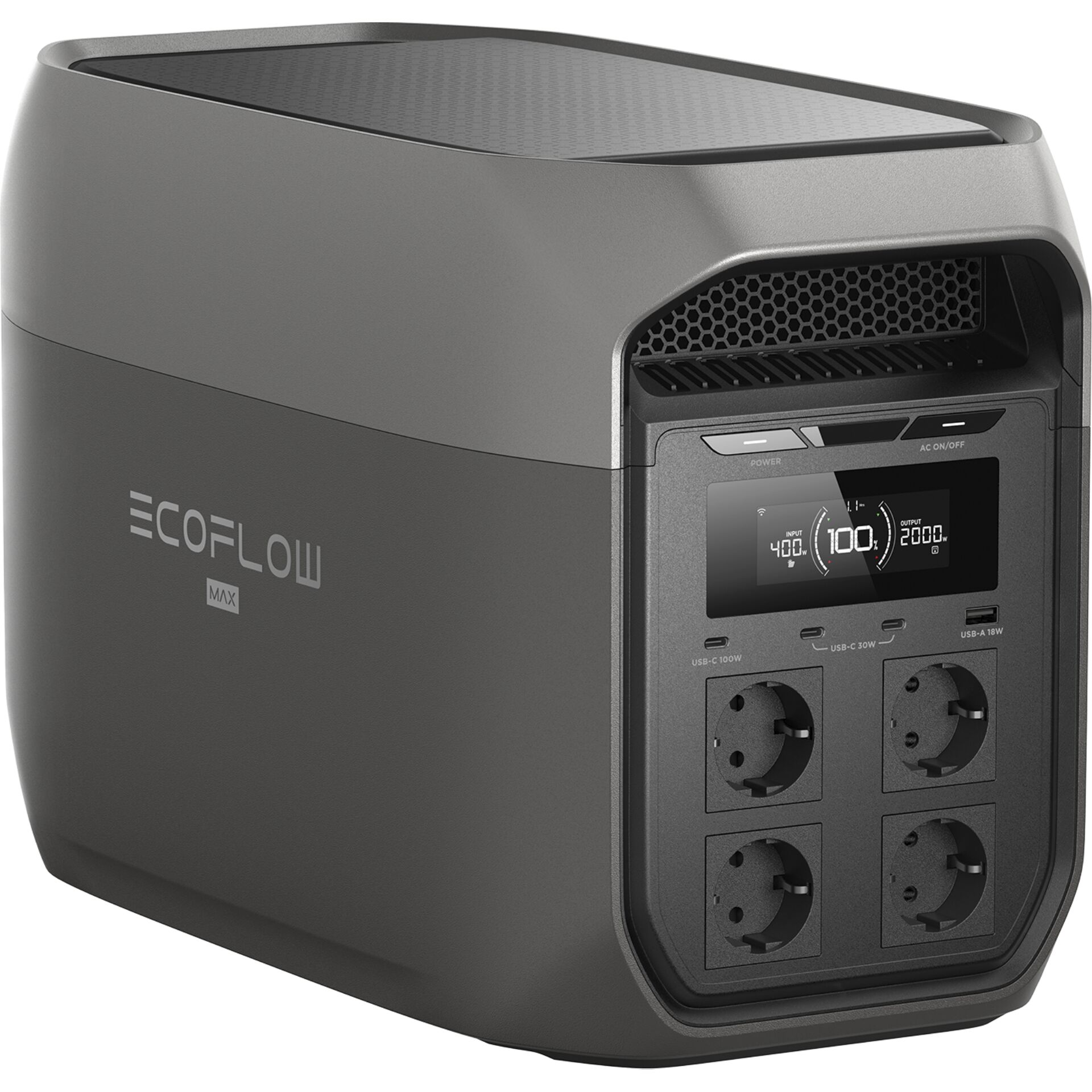EcoFlow DELTA 3 Max Powerstation 2048 Wh LiFePO4, 2400 W AC