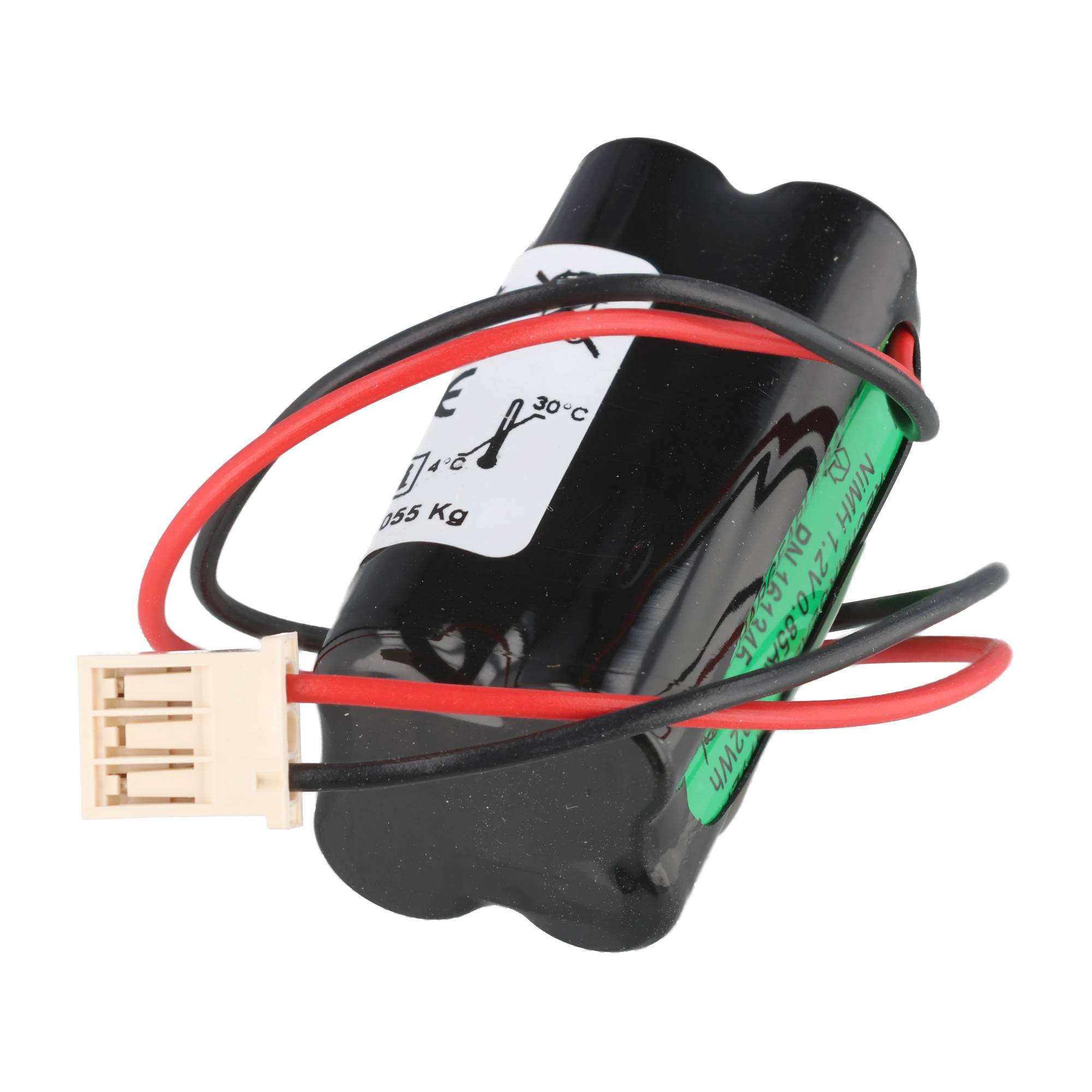 4,8 Volt 800mAh NiMH Akku für Not- und Sicherheitsbeleuchtung, AAA, 20cm Kabel mit Molex Stecker, Abmessungen 44,2x21,6x21,2mm
