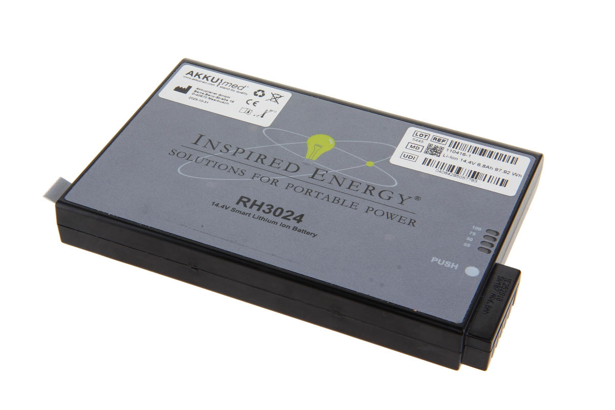 AKKUmed Li Ion Akku passend für Esaote Ultraschall MyLab Five, MayLab5, 25 Gold, 30, Gold, Gamma - 14,4 V 6800 mAh 164x107,5x21,5 mm