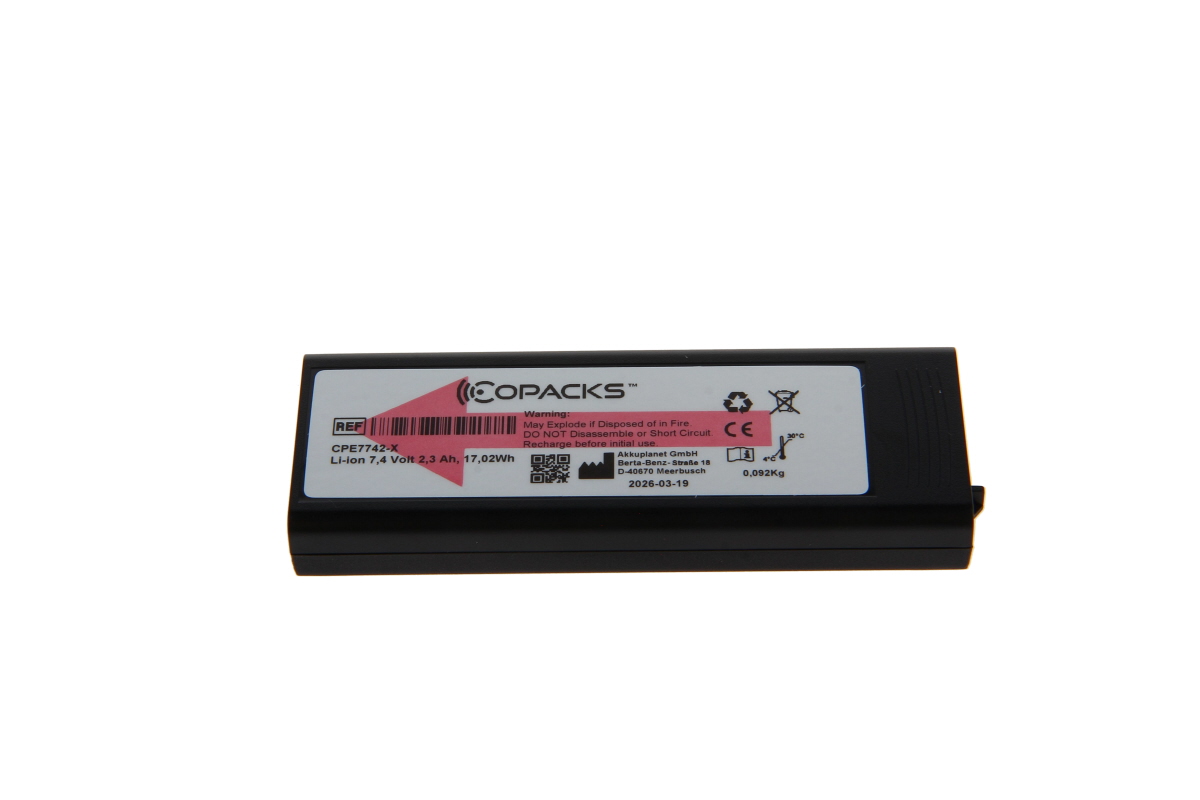 CoPacks Li-Ion Akku passend für EADS/ Siemens Tetrapol TPH700 Typ HR7742AAB - 7,2 V 2300 mAh