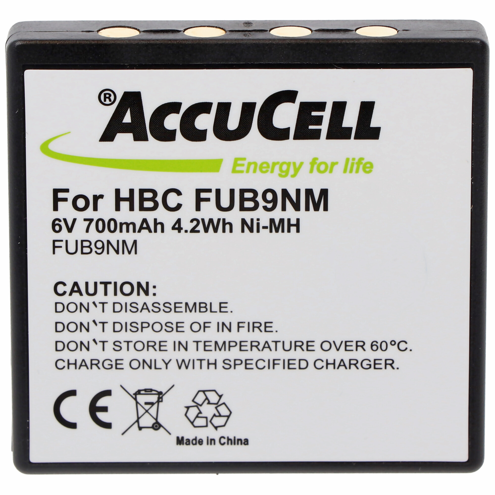 HBC FUB9NM Akku, BA209000, 209060, BA209061 als Nachbau Akku von AccuCell