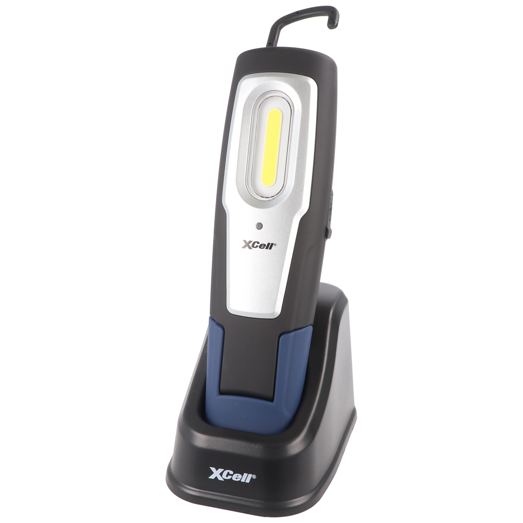 Superhelles LED-Arbeitslicht mit zwei Leuchtstufen inklusive Ladeschale.Worklight mit Magneten