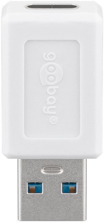 Goobay USB 3.0 SuperSpeed Adapter auf USB-C™, weiß - USB-C™-Buchse > USB 3.0-Stecker (Typ A)