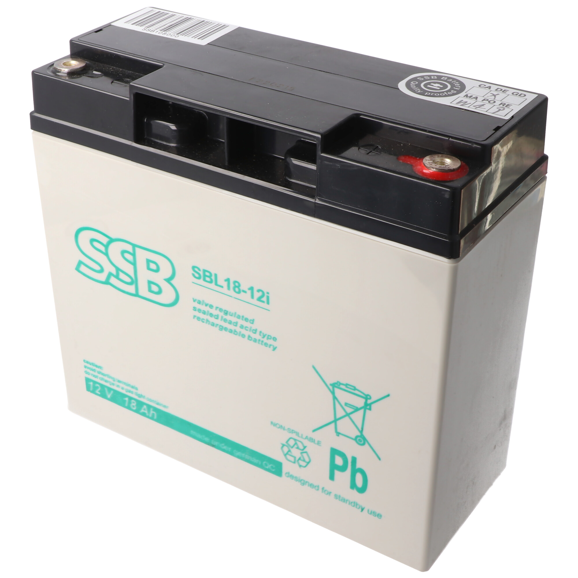 SSB SBL18-12i 12V 18Ah Bleiakku AGM Blei Gel Akku