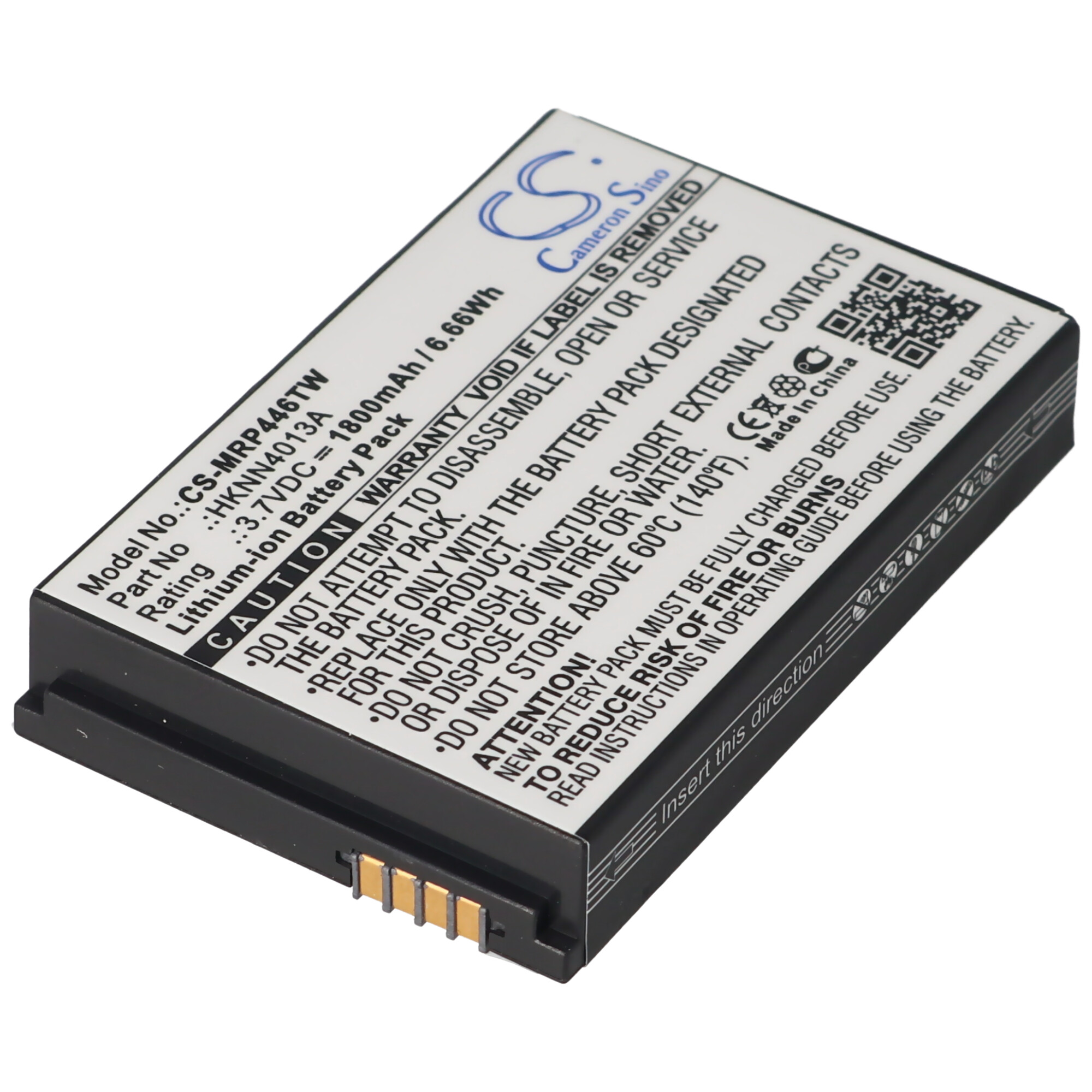 Akku passend für Motorola Funkgerät CLP1010, CLP1060, SL7550, ersetzt BT90, HKLN4440B, HKNN4013A, SNN5826A, Li-Ion 3,7V 1800mAh