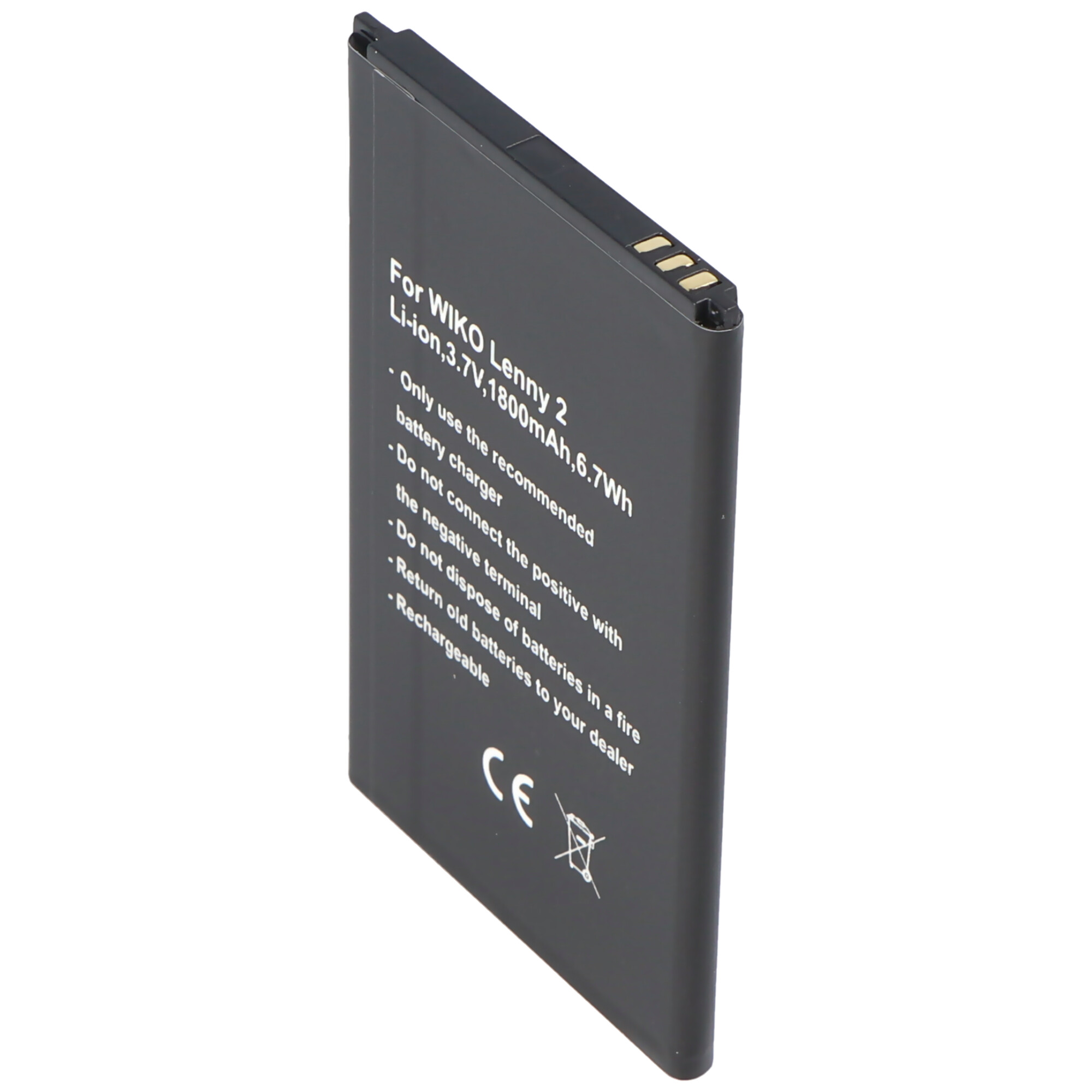 Akku passend für den Wiko Lenny 3 Akku 5030, 3,7Volt 1800mAh mit 6,7Wh