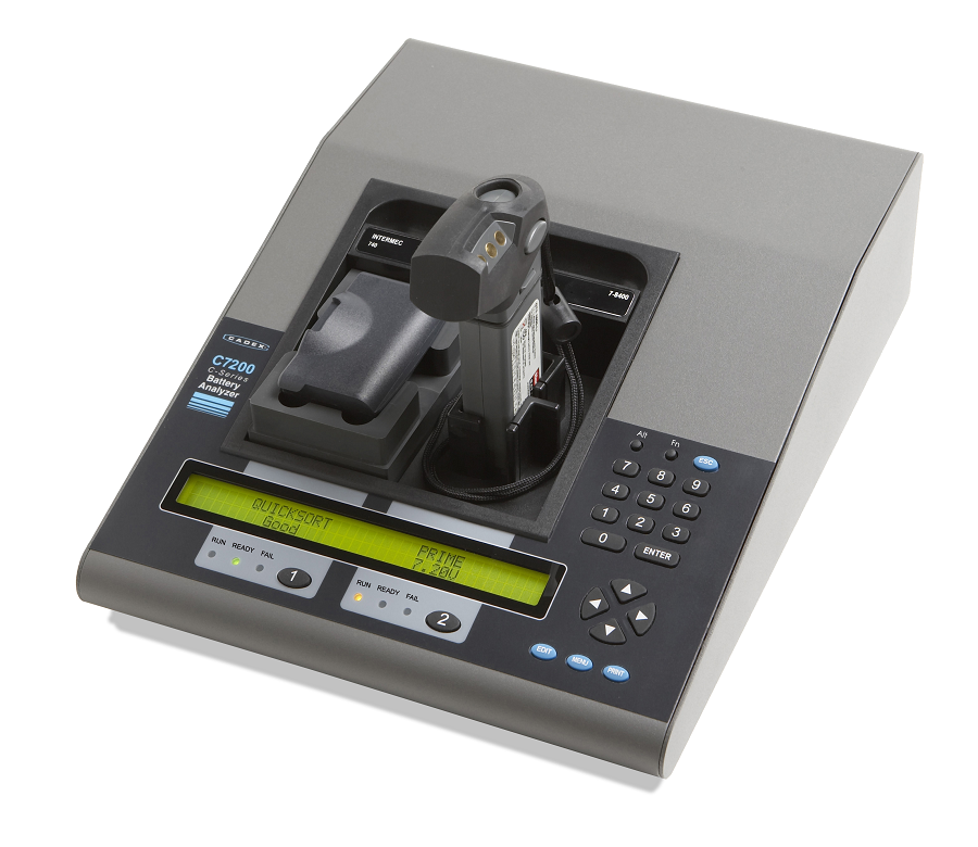 Batterie-Analysegerät Cadex C7200 inkl. 2 Halter, Software, Scanner, Drucker AVBM2-B