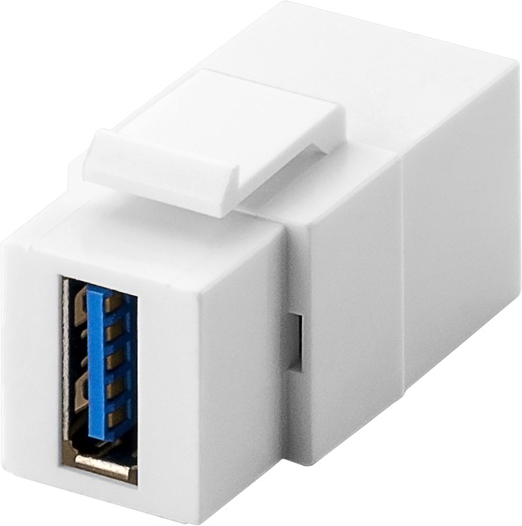 Goobay Keystone Modul USB - 18,3 mm Breite, 2x USB 3.0-Buchse (Typ A)