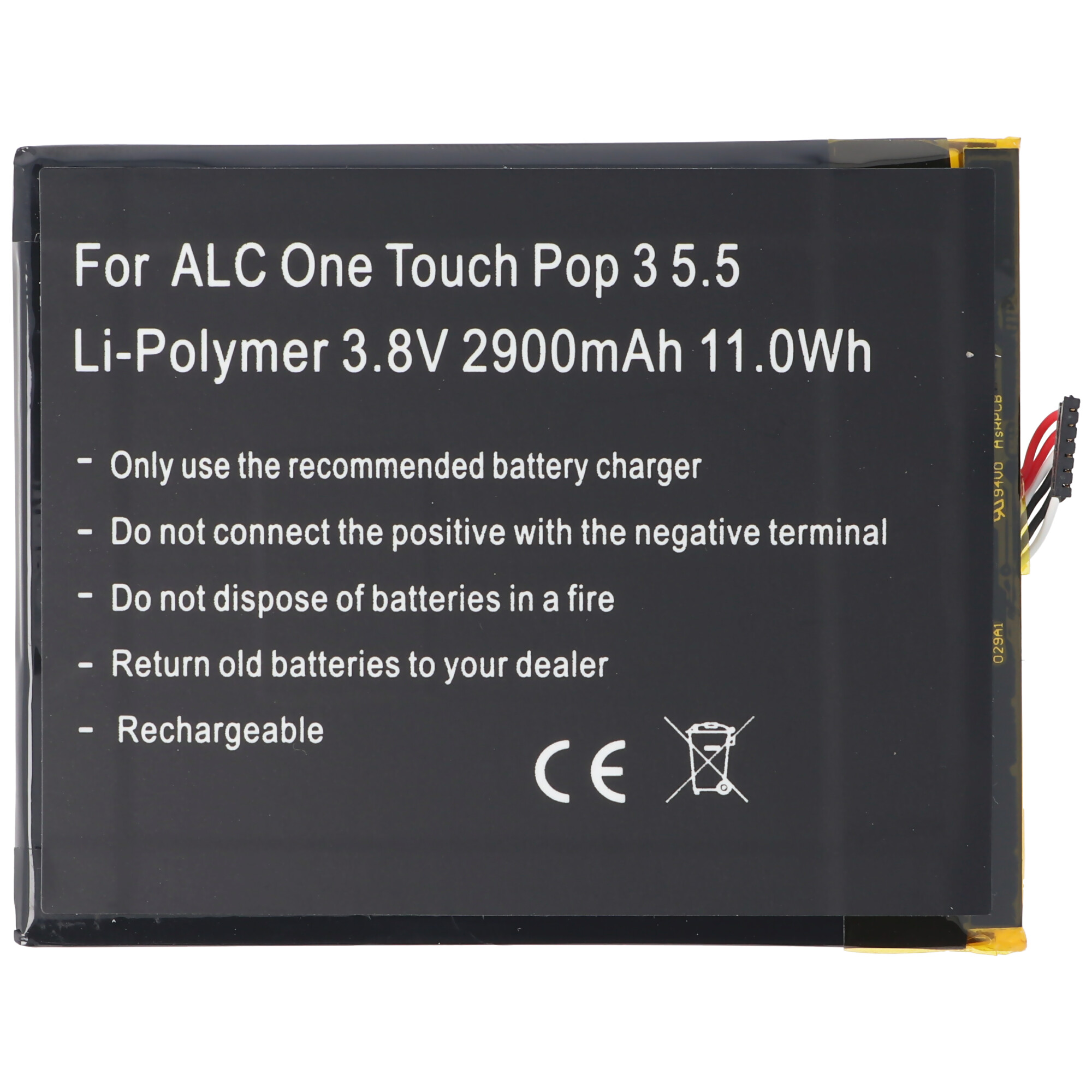 Akku passend für Alcatel One Touch Pop 3 5.5, OT-5025, TLp029A1, CAC2910008C1