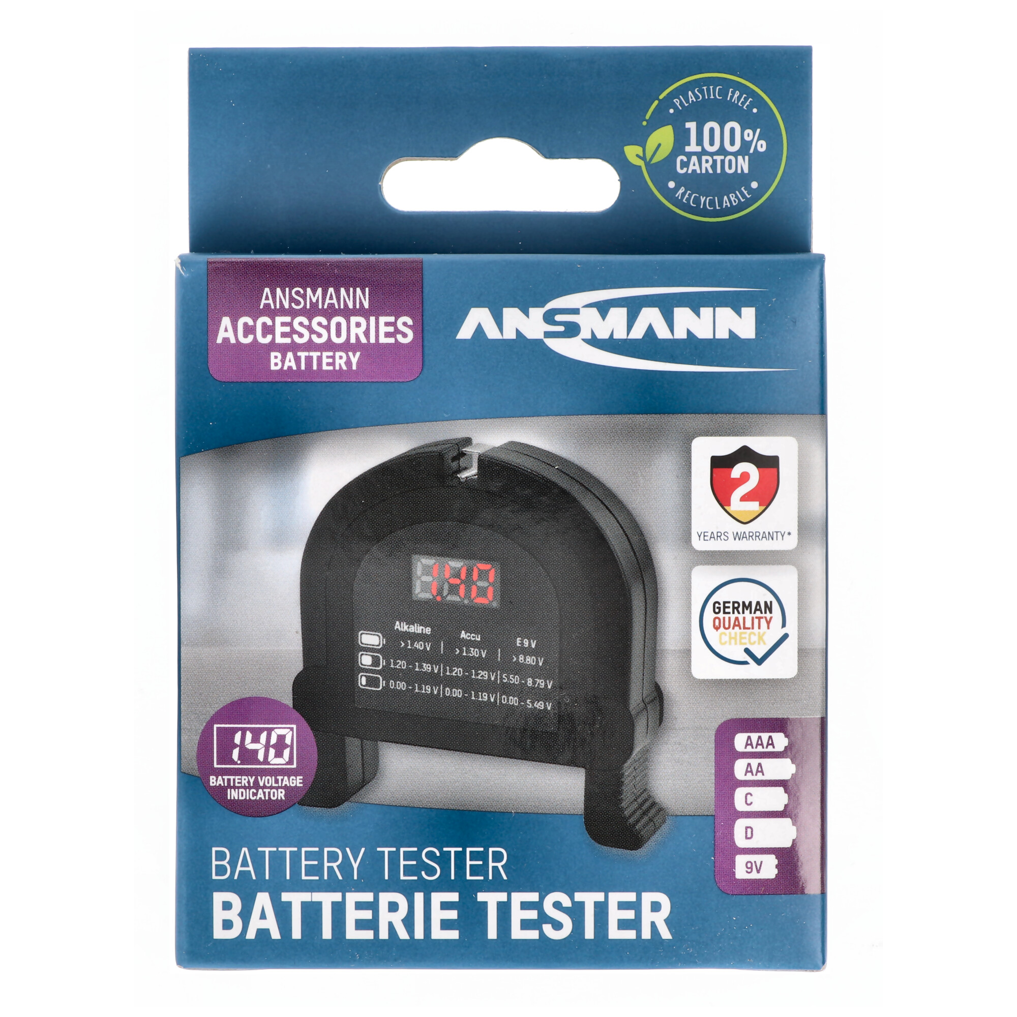 Universal Batterie Tester Ansmann im Taschenformat