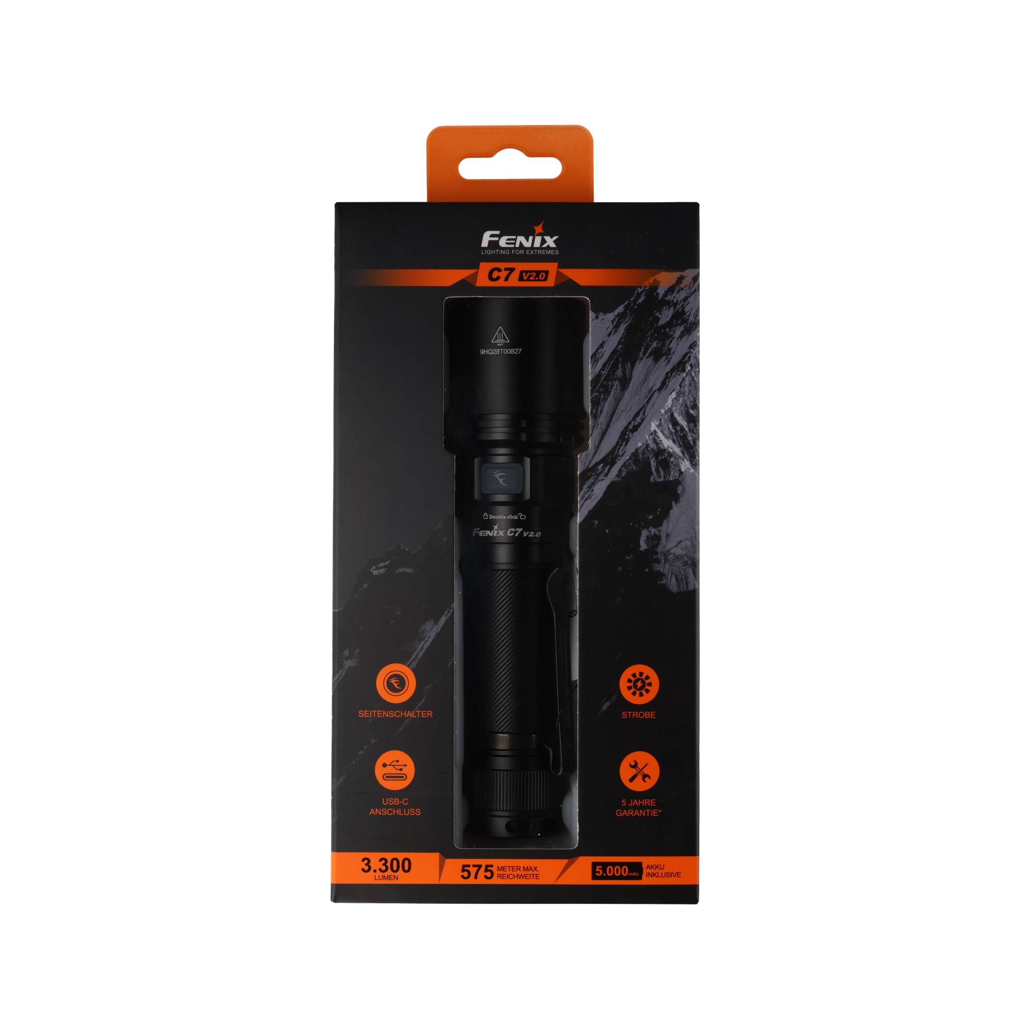 Fenix C7 V2.0 LED Taschenlampe mit USB Anschluss