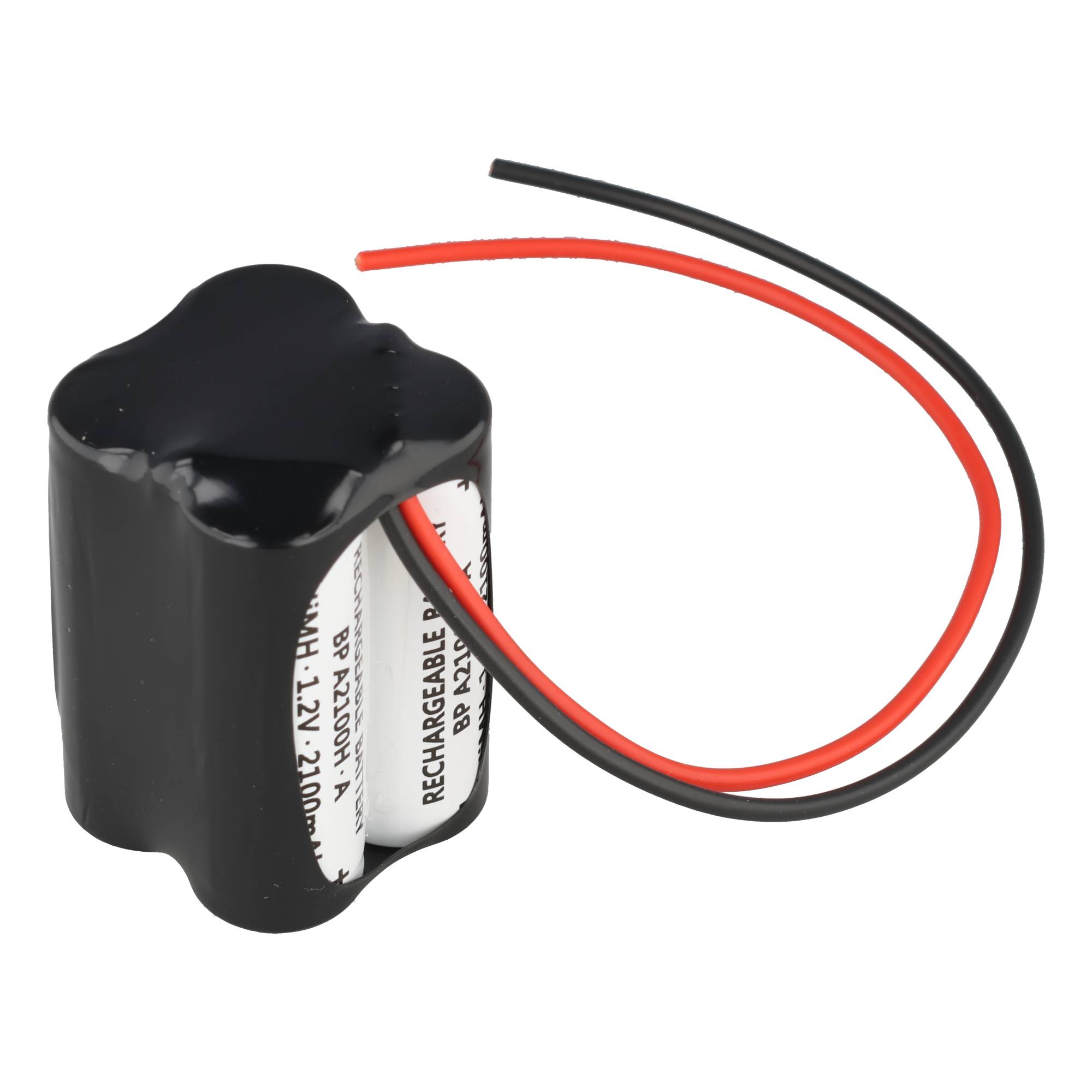 Notleuchtenakku NiMH 4,8V 2100mAh F2x2 A mit 200mm Kabel