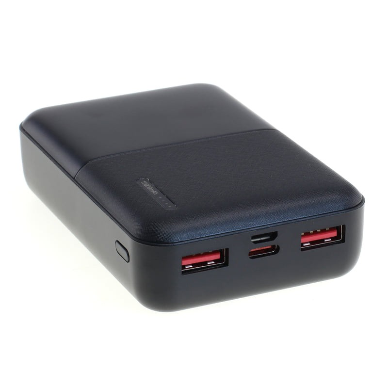 Universal Zusatz-/ Notfall-Akku Powerbank mit 10000 mAh zum Laden fast aller Geräte, 2 USB Ausgänge