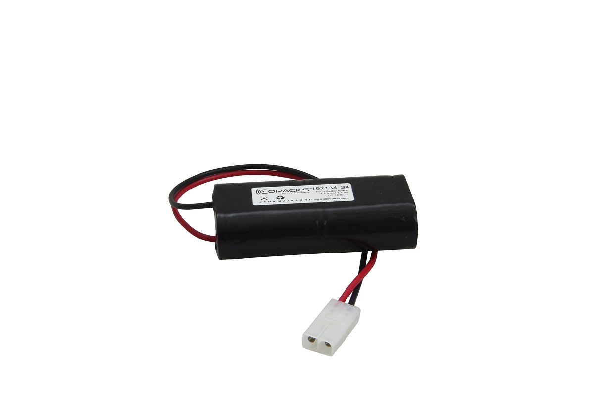 CoPacks NC Akku Not- und Sicherheitsbeleuchtung - Sub C-Size - 4,8 V 1800 mAh 86x44 mm (Tamiya-Buchse)