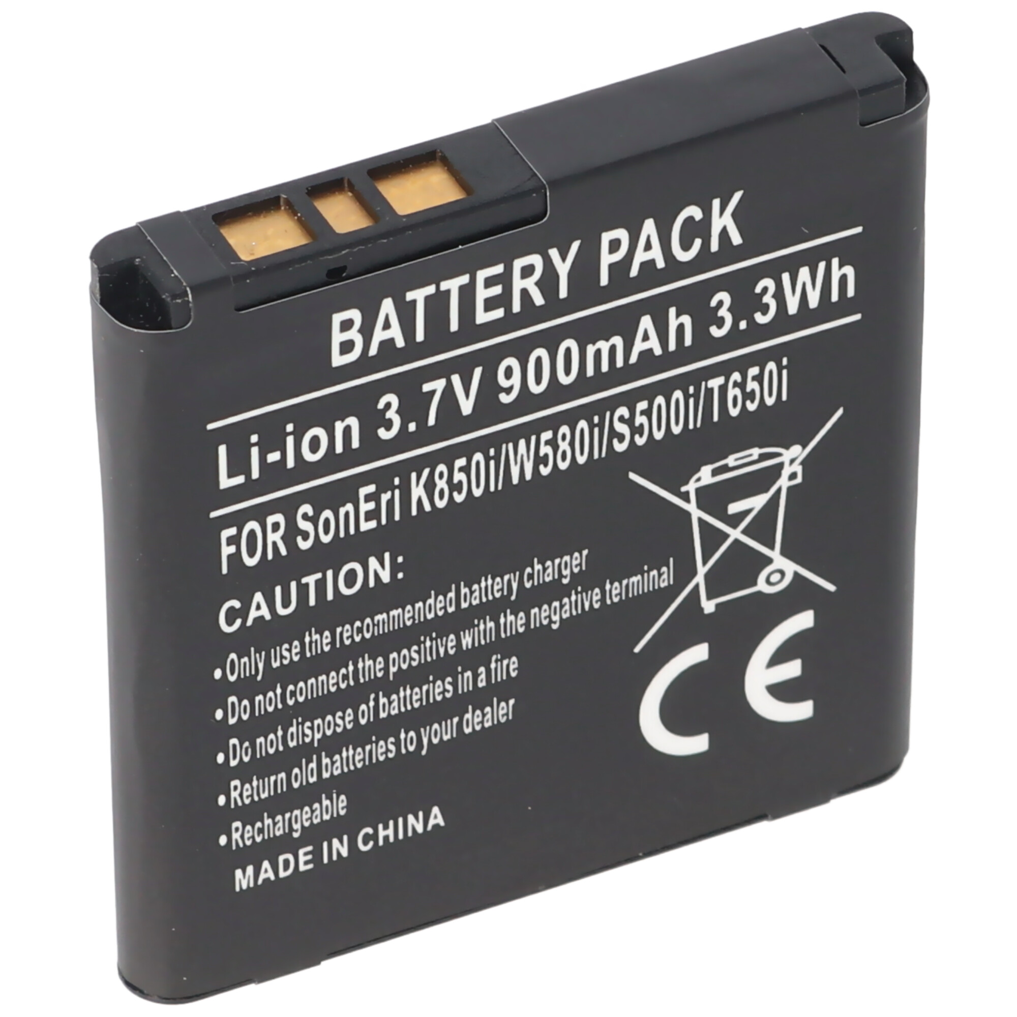 Akku passend für den Sony Ericsson BST-38 Akku K770I, K850I, K858C