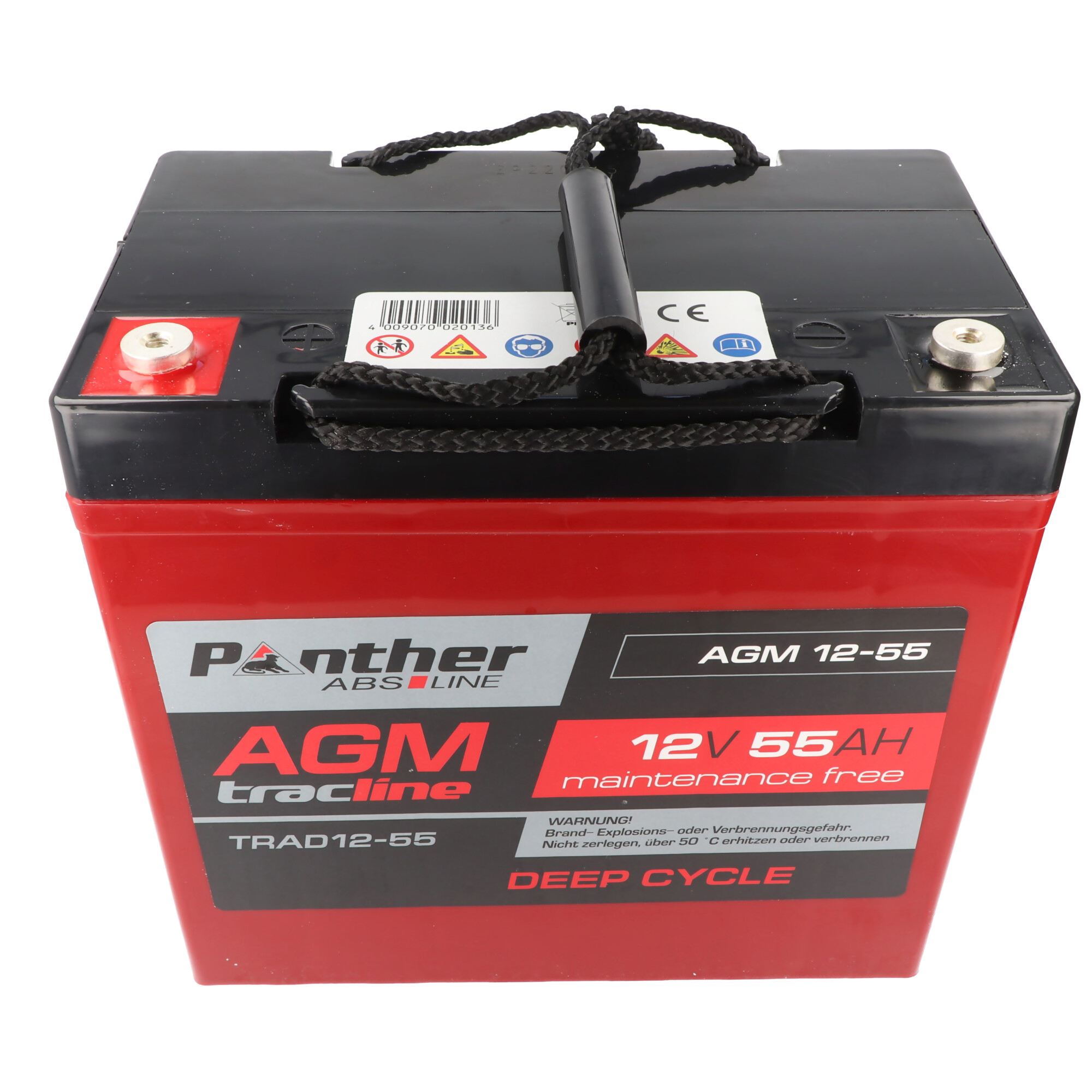 Panther tracline AGM Deep Cycle 12V 55Ah Bleiakku AGM Blei Gel Akku