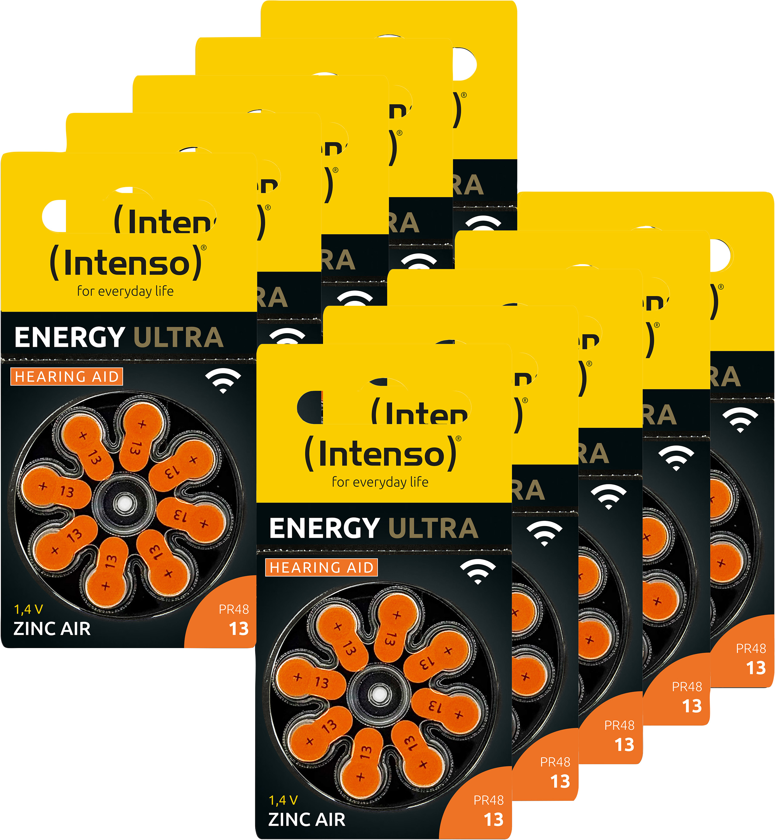 Intenso Hörgeräte-Batterie „Energy Ultra“ – A13 / PR48, 1,45 Volt (80er Pack)