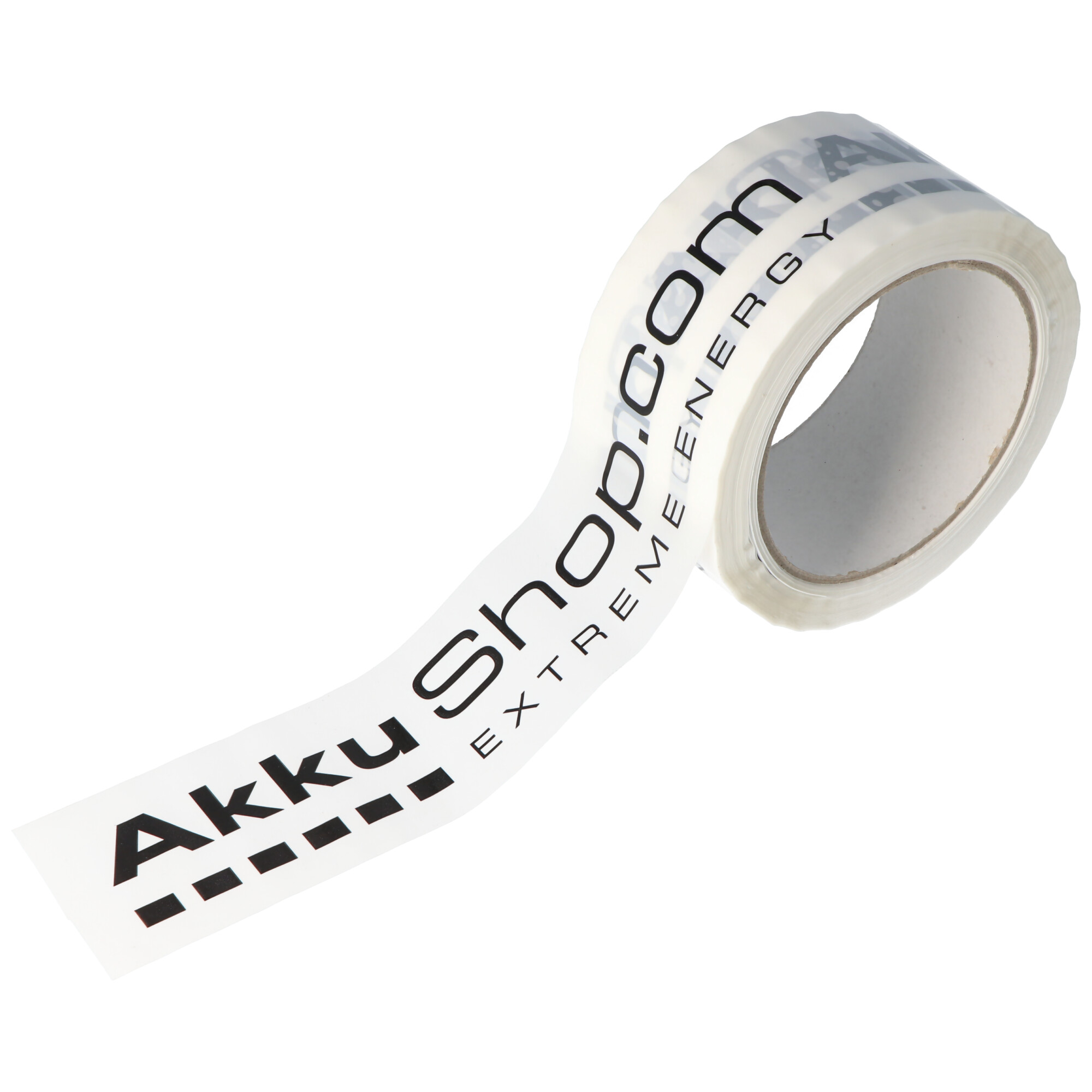 Klebeband Rolle weiß, AkkuShop.com Aufdruck, 66 Meter pro Rolle