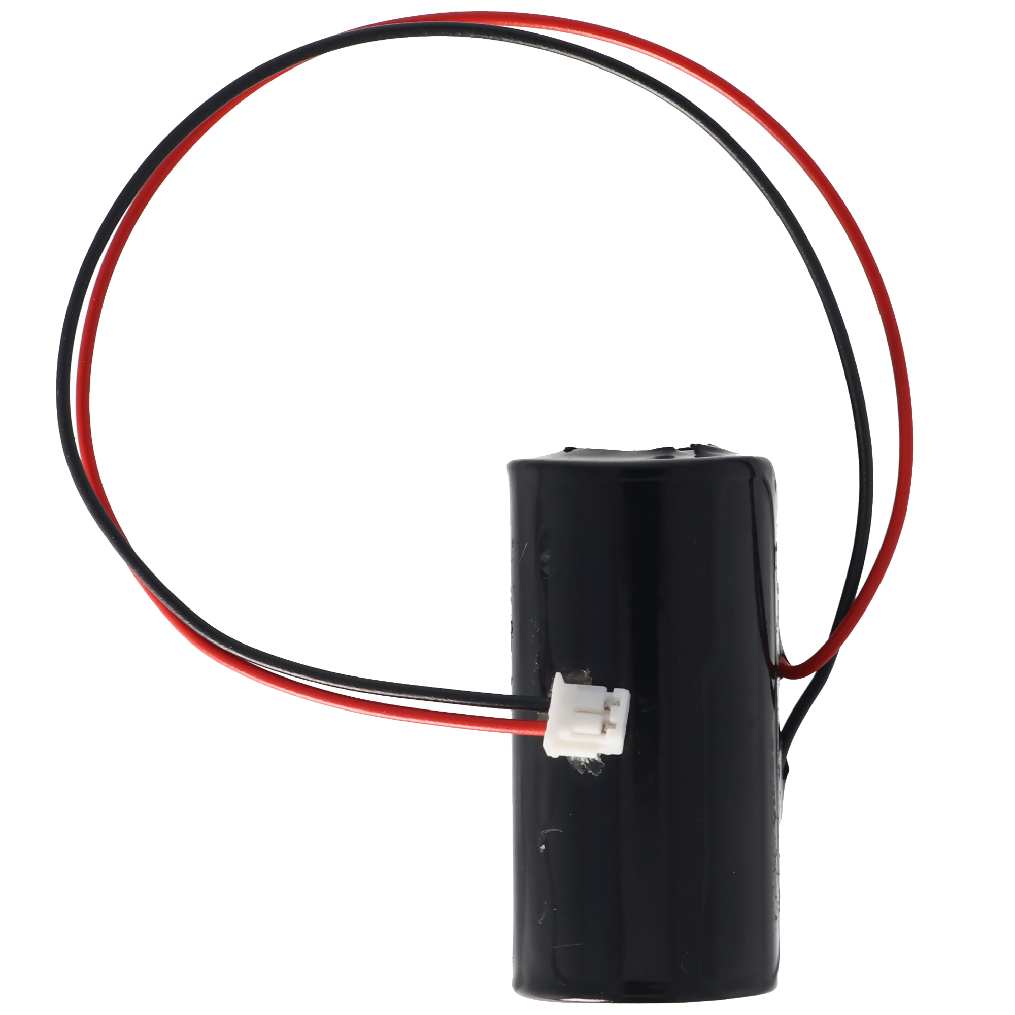 Ersatzbatterie passend für die DOM Panasonic CR-2/3AZ Batterie mit Kabel und Stecker