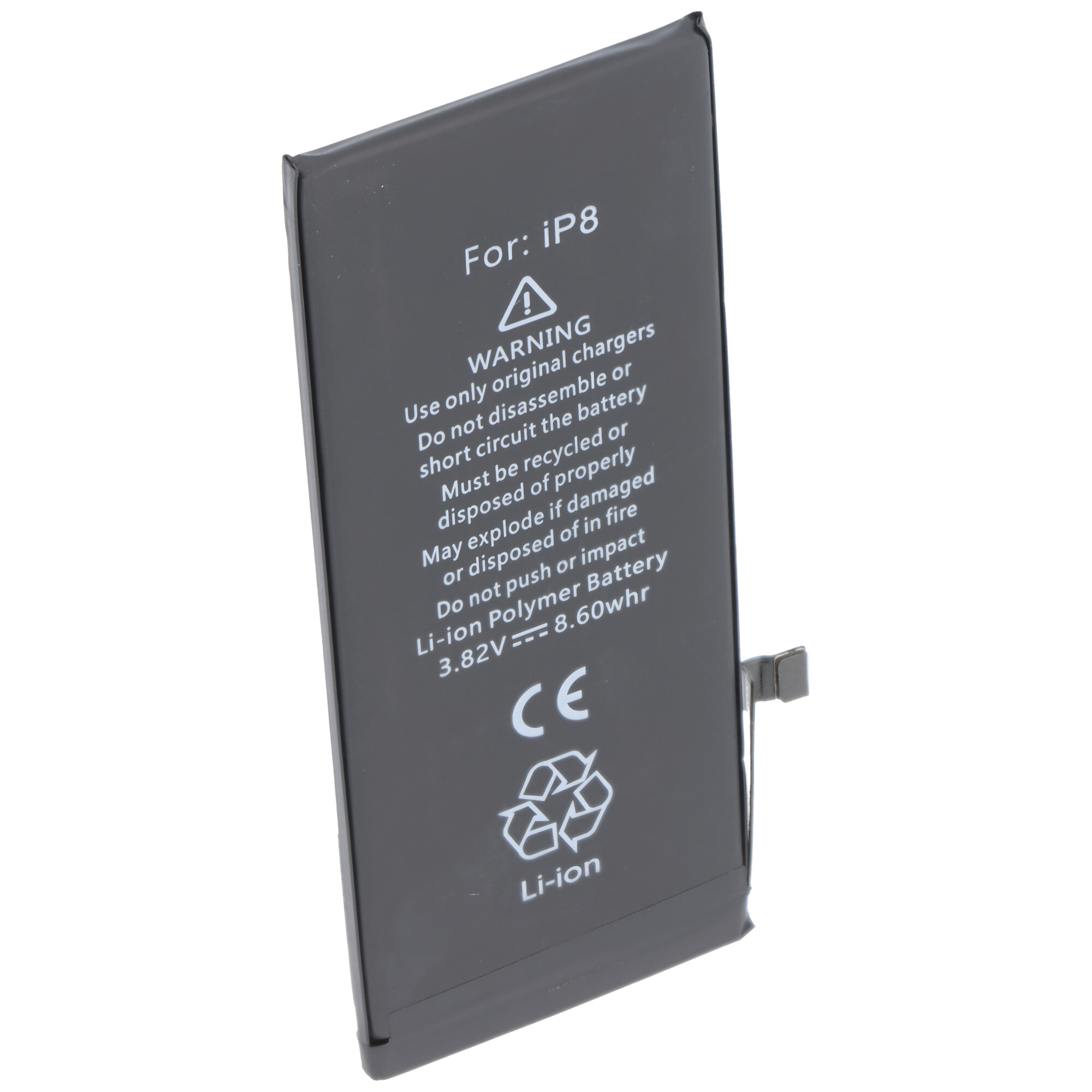 Akku passend für Apple iPhone 8, Li-Polymer, 3,82V, 1980mAh, 7,6Wh, high capacity, built-in, ohne Werkzeug
