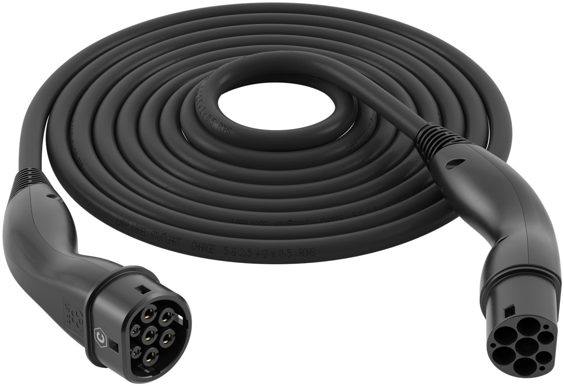 LAPP MOBILITY HELIX® Ladekabel Typ 2, bis zu 22 kW, 5 m, schwarz - 32 A, 3-phasig, zum Laden von Hybrid- und Elektroautos mit Typ-2-Anschluss