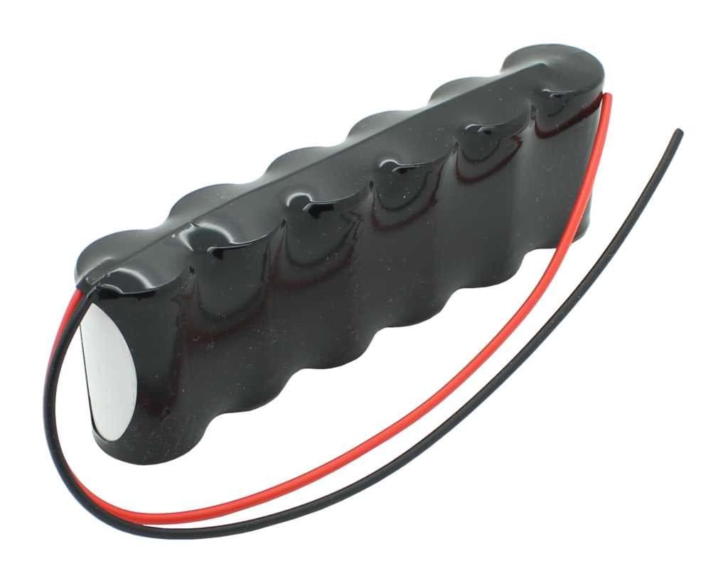 Notleuchtenakku NiMH 7,2V 4500mAh F1x6 Mono D mit 200mm Kabel einseitig