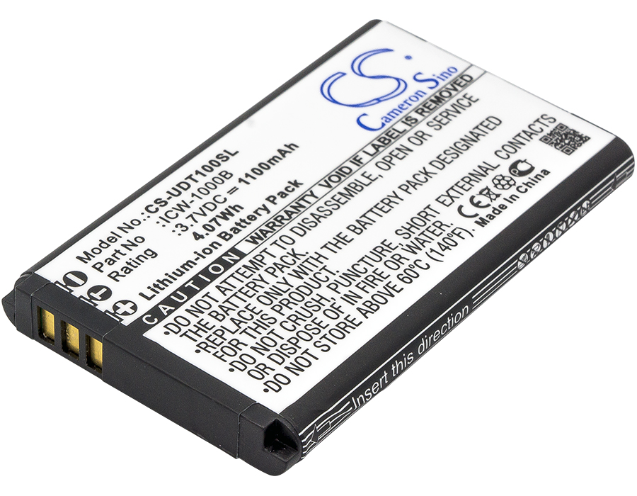 Akku passend für INCOM ICW-1000B, ICW-1000G, UNIDATA ICW-1000G, WPU-7700, WPU-7800, WPU-7800B, WPU-7800B-US, ICW-1000B, KAL523450AR 3,7 Volt und 1100mAh