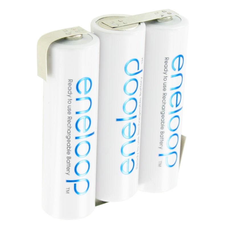 Panasonic eneloop Standard 3,6 Volt AkkuPack AA mit Lötfahnen, mit bis zu 2000mAh Kapazität