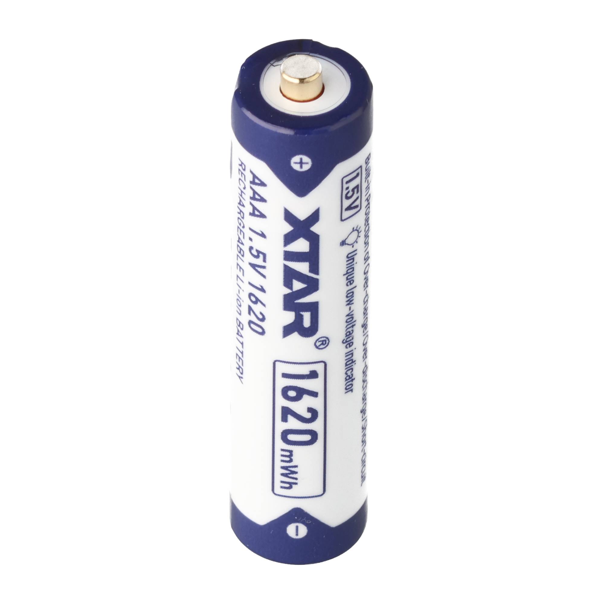 AAA 1,5V 1620mWh (ca. 1000mAh) (Micro, LR03) Li-Ionen-Akku (Wiederaufladbar) mit Indikator, die nachhaltige Alternative zu Einwegbatterien