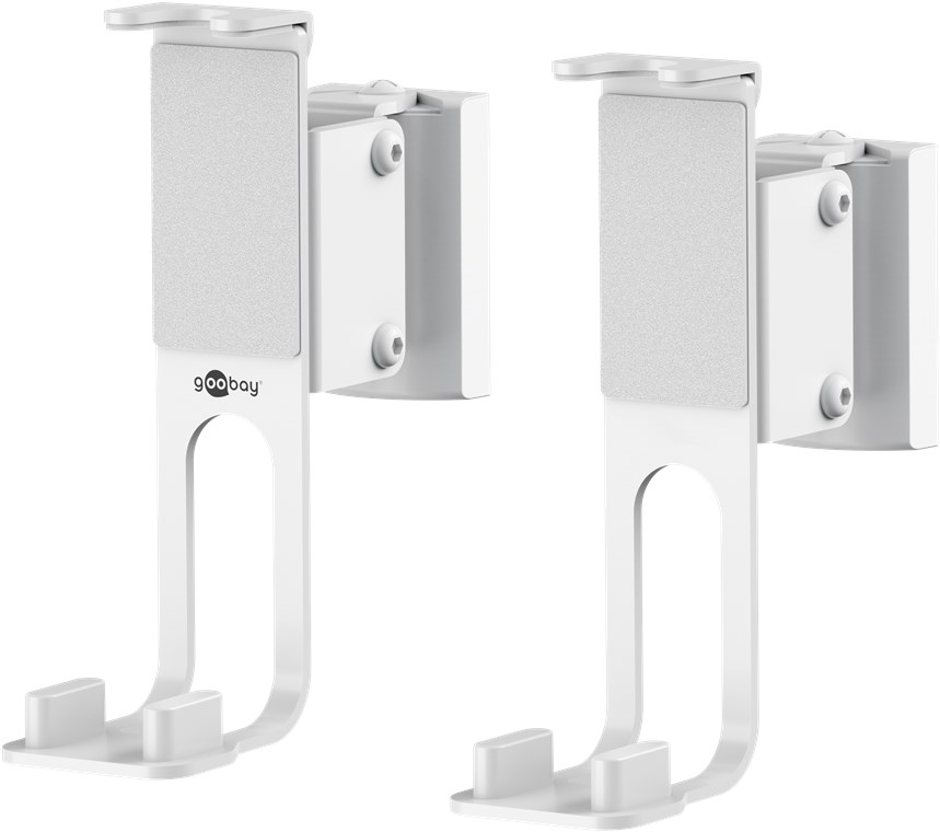 Goobay Lautsprecher-Wandhalterung One Sound Flex, weiß - 2 Stück, kompatibel mit dem Sonos One und Sonos One SL, sichere und voll flexible Lautsprecherhalterung