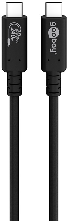 Goobay Sync & Charge USB-C™-Kabel, USB4™ Gen 2x2, 240 W, 2 m - USB-C™-Stecker > USB-C™-Stecker