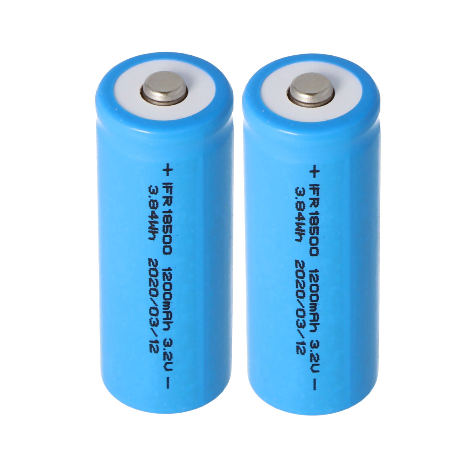 2 Stück Akku passend für Duracell Solar Lithium Phosphat Akku 18500 Li-FePo4 mit 3,2 Volt und 1000mAh, 17,5x48mm